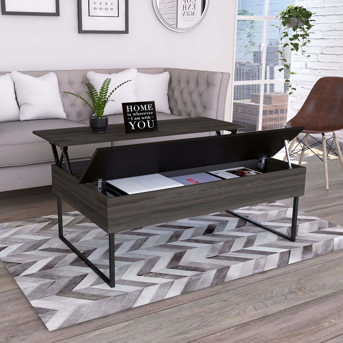 Chester Lift Top Coffee Table - Versatile and Stylish Woody Design Piece