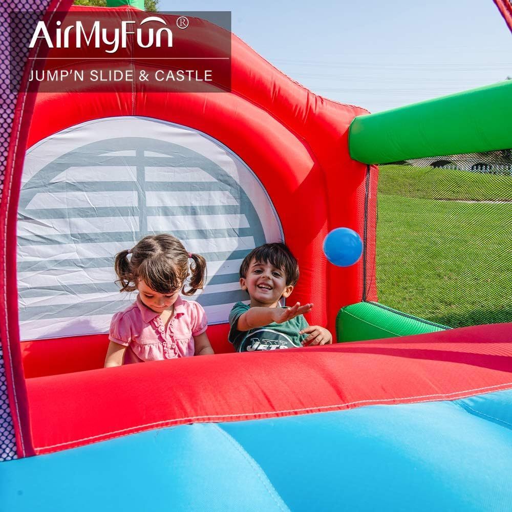 AirMyFun Bounce House with Slide and Blower for Kids 3-12