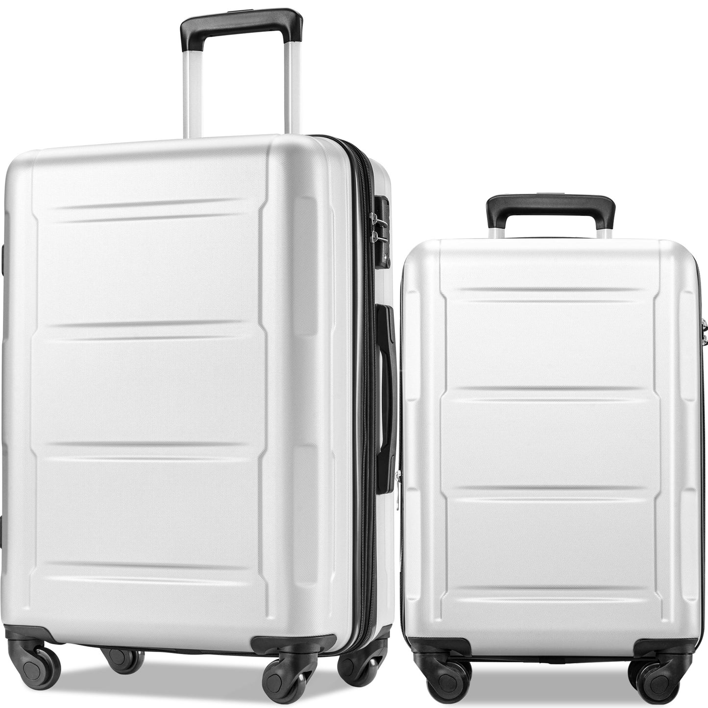 Expandable  Spinner Wheel 2 Piece Luggage Set ABS Lightweight Suitcase with TSA Lock 20inch+28inch