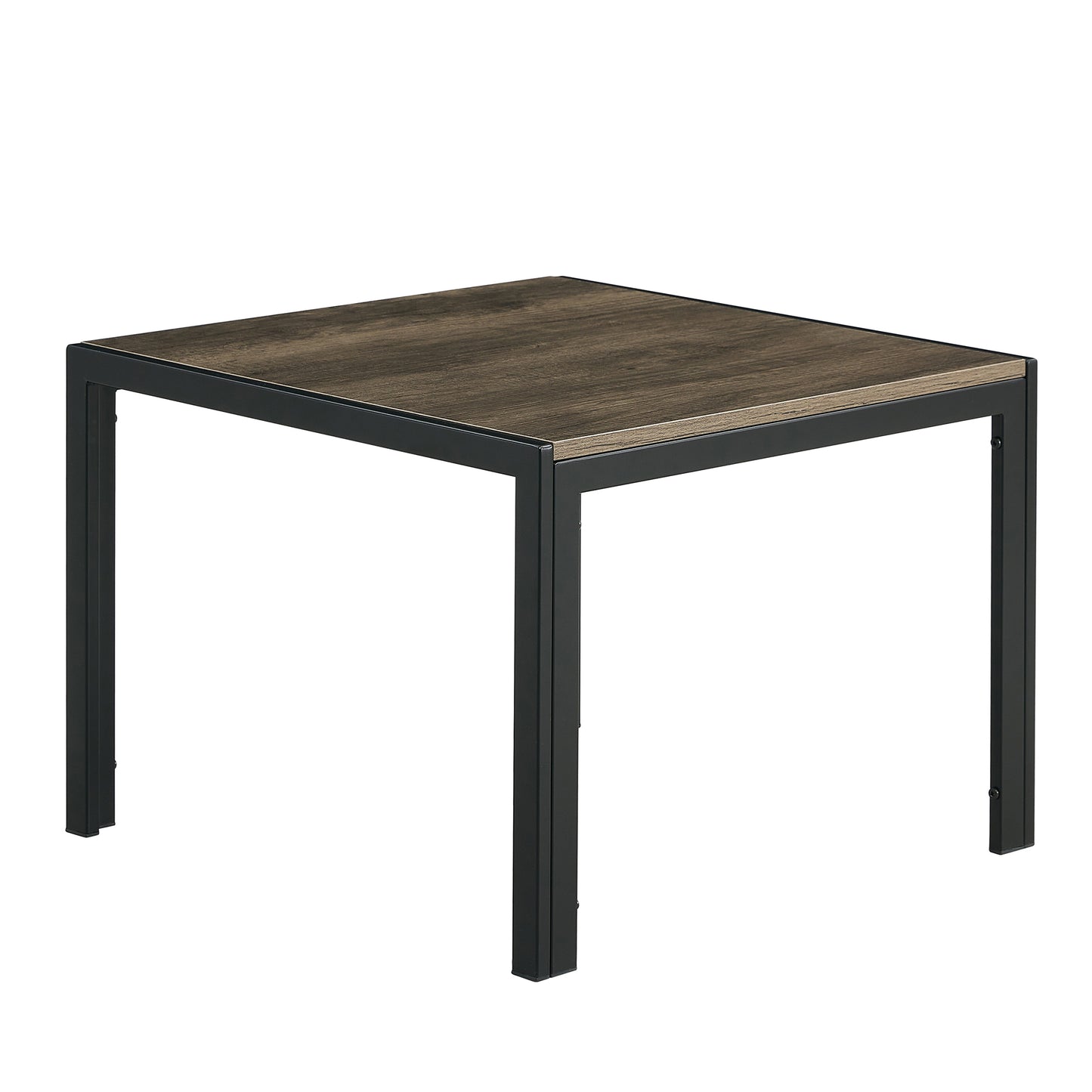 Oak Grey Modern Nesting Coffee Table Set of 2 with Tempered Glass Surface