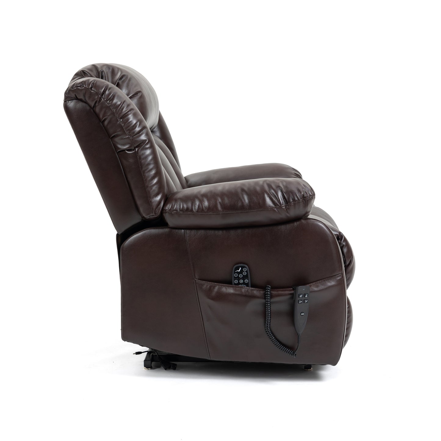 Brown Power Lift Recliner Chair with Massage and Heating