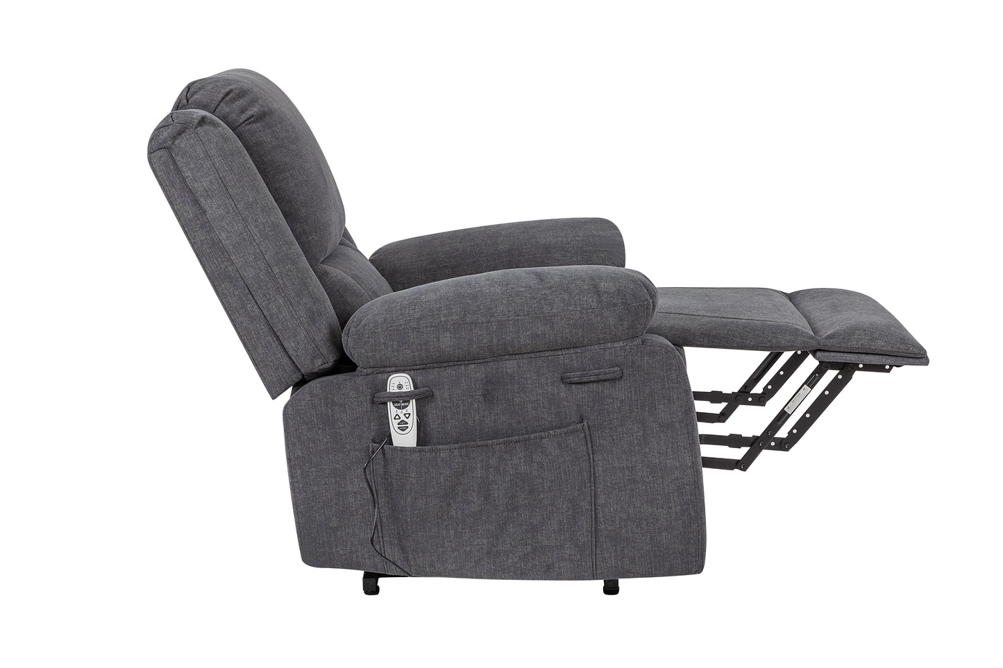 Electric Power Recliner Chair With Massage, Lumbar Heating, and Multi-function Lift, Adjustable Angle and Side Pocket