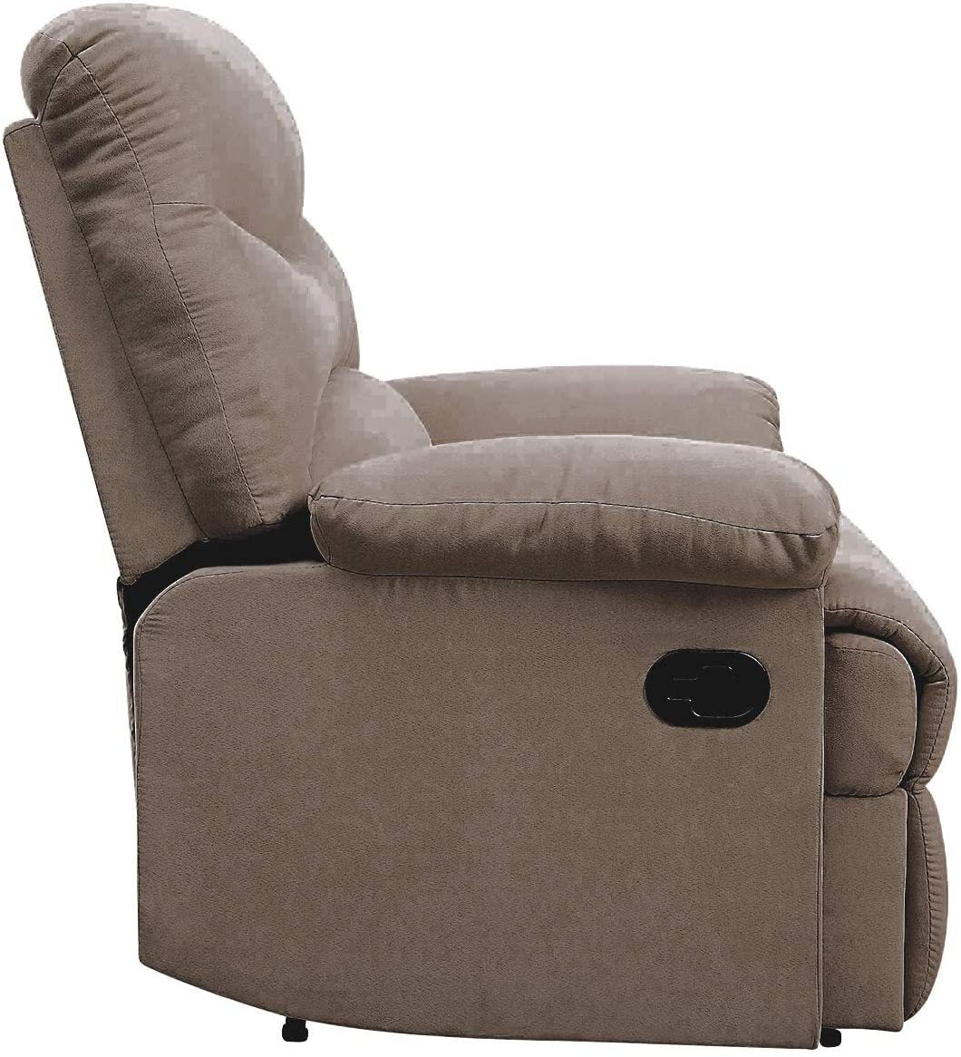 Arcadia Recliner in Light Brown Woven Fabric with Motion - Comfortable and Stylish Recliner