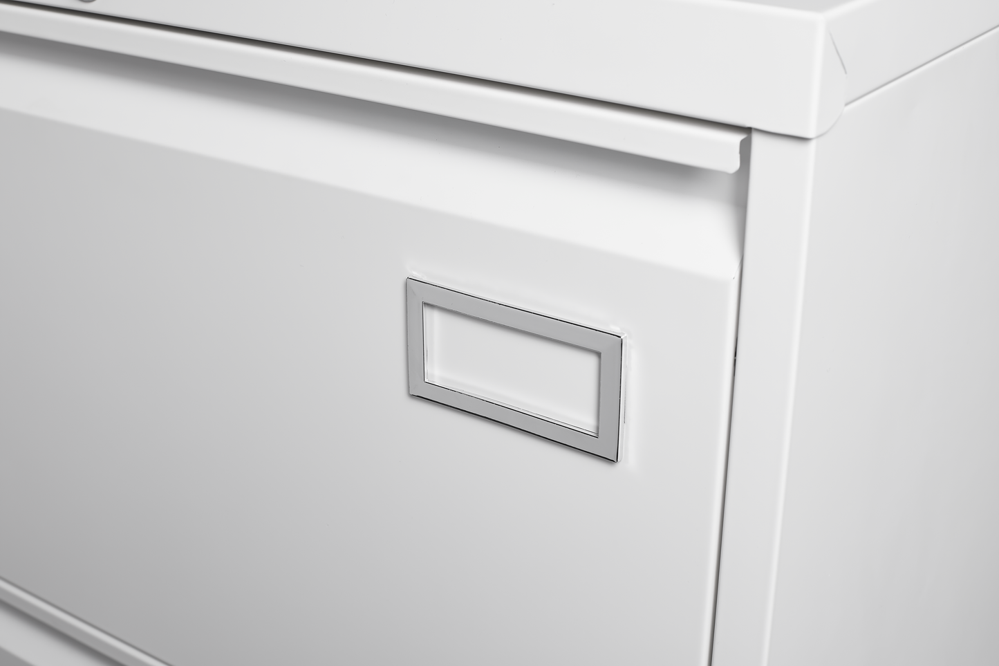 2 Drawer White Metal Lateral File Cabinet with Lock for Home Office