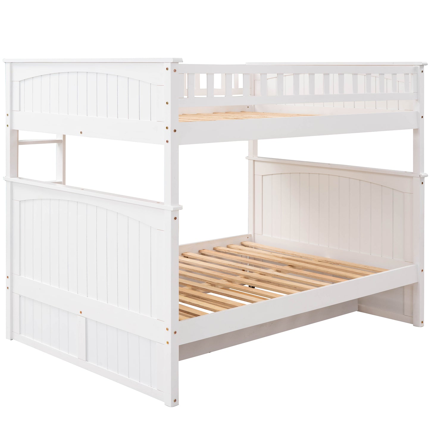 White Full Bunk Bed with Twin Trundle for Maximum Space Saving