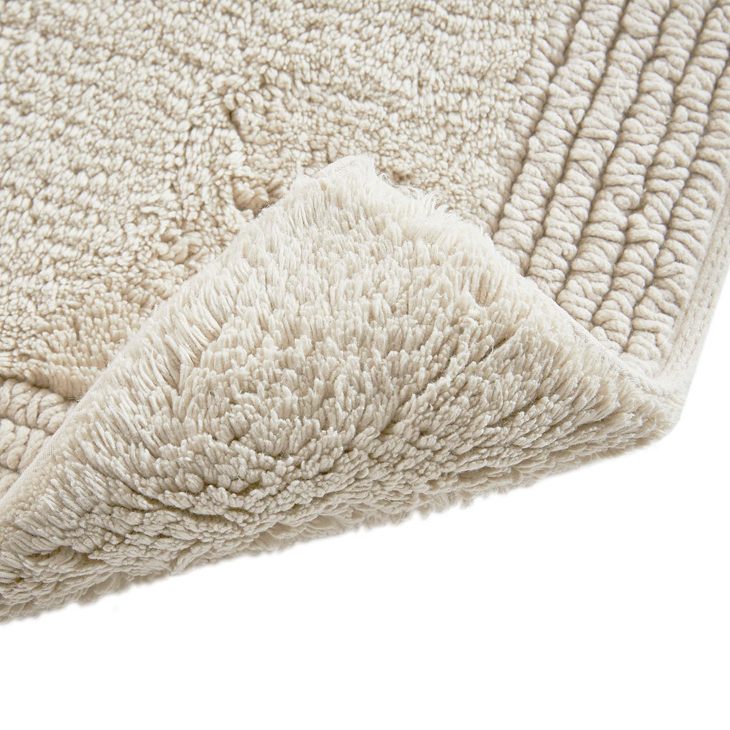 Sumptuous Reversible Cotton Bath Rug with Plush 3000 GSM Texture