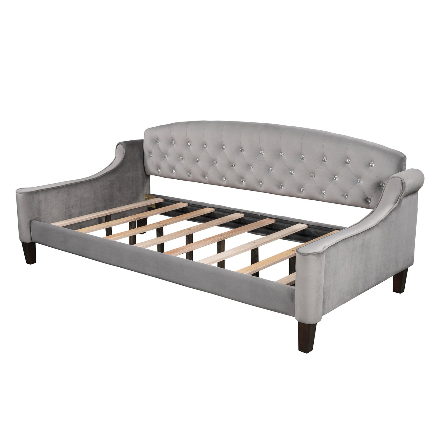 Modern Luxury Tufted Button Daybed,Twin,Gray