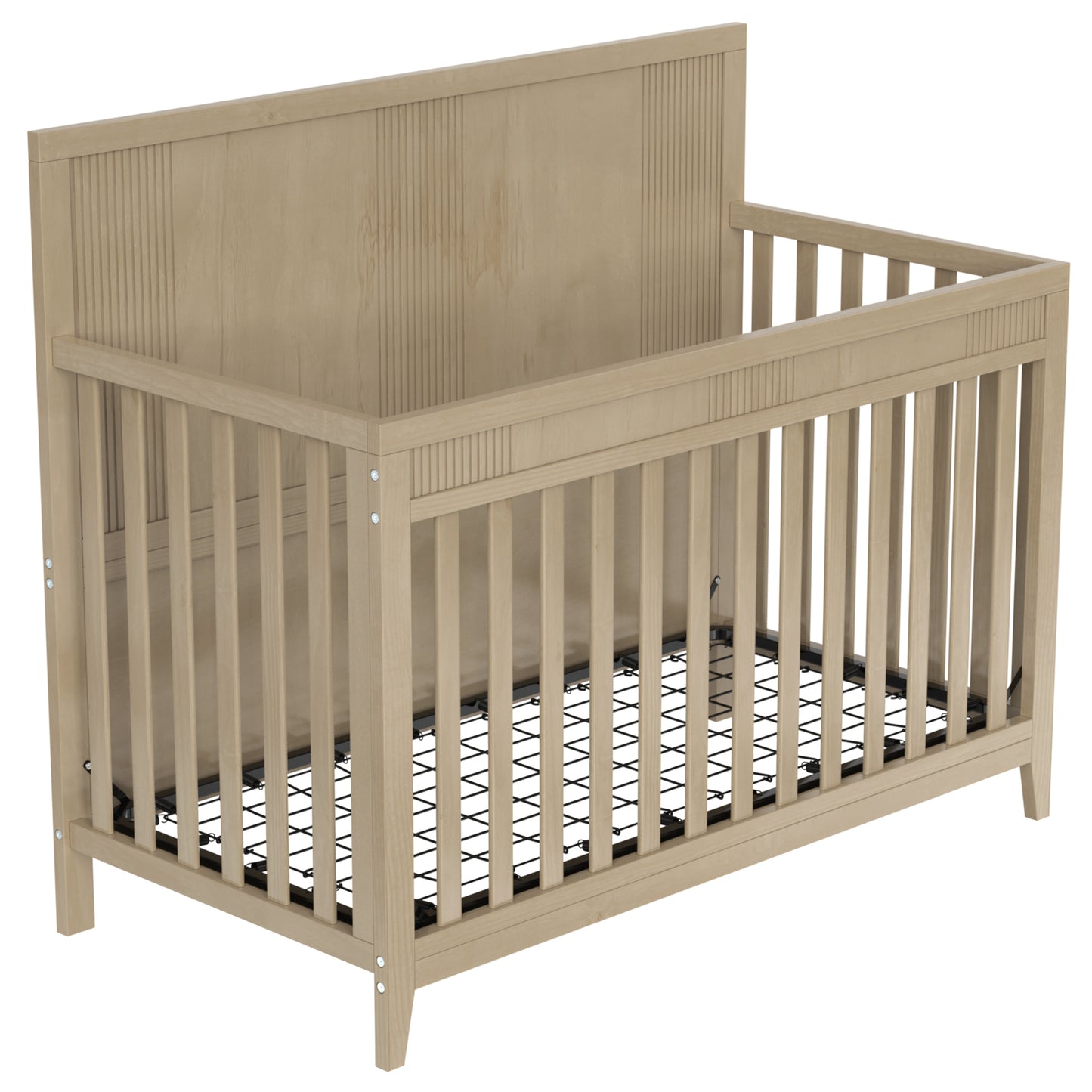 Certified Baby Safe Crib, Pine Solid Wood, Non-Toxic Finish, Hazel Wood