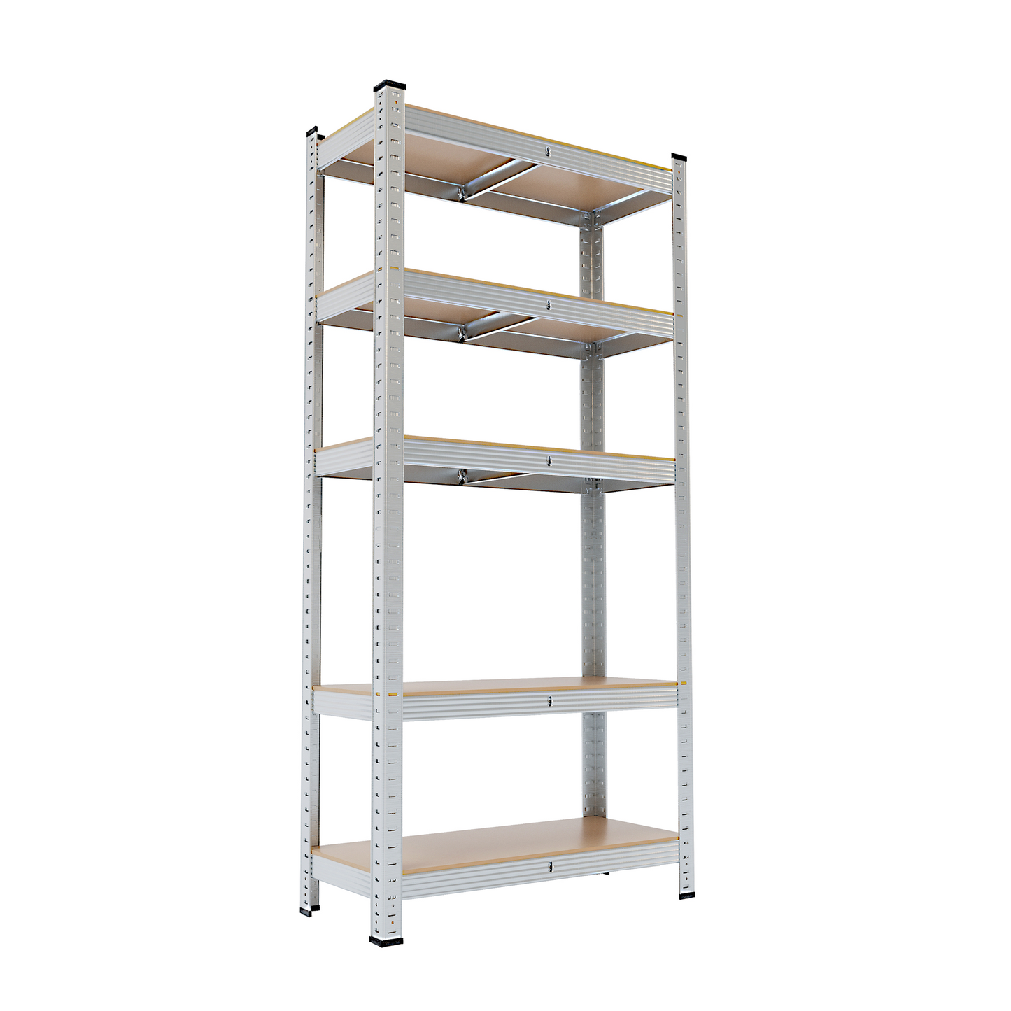 5-Tier Utility Shelves, Metal Storage Shelves Garage Shelving Unit Adjustable Garage Storage Shelves Storage Racks Heavy Duty Shed Shelving- Silver,35*18*71 Inch