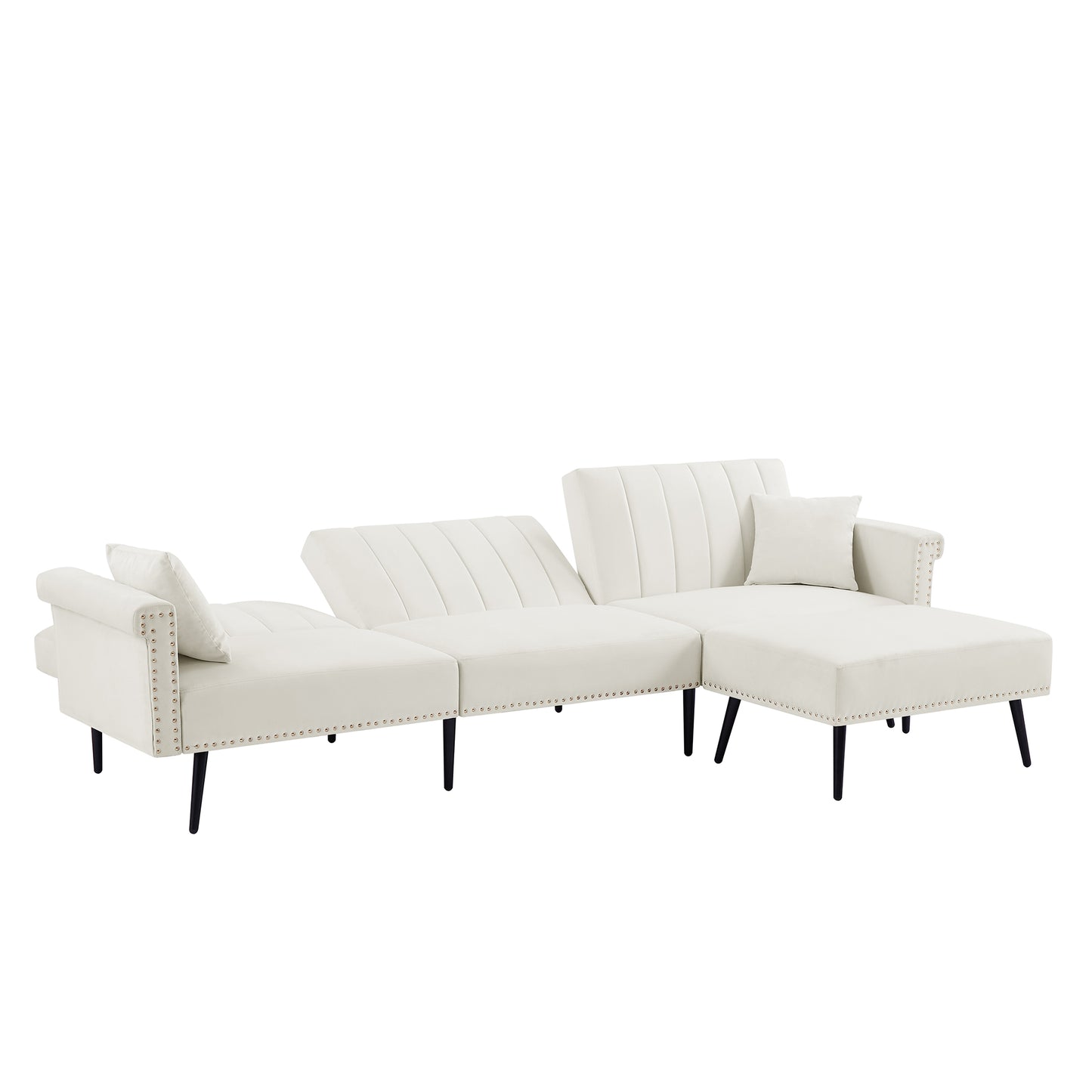 CREAM WHITE SECTIONAL SOFA BED