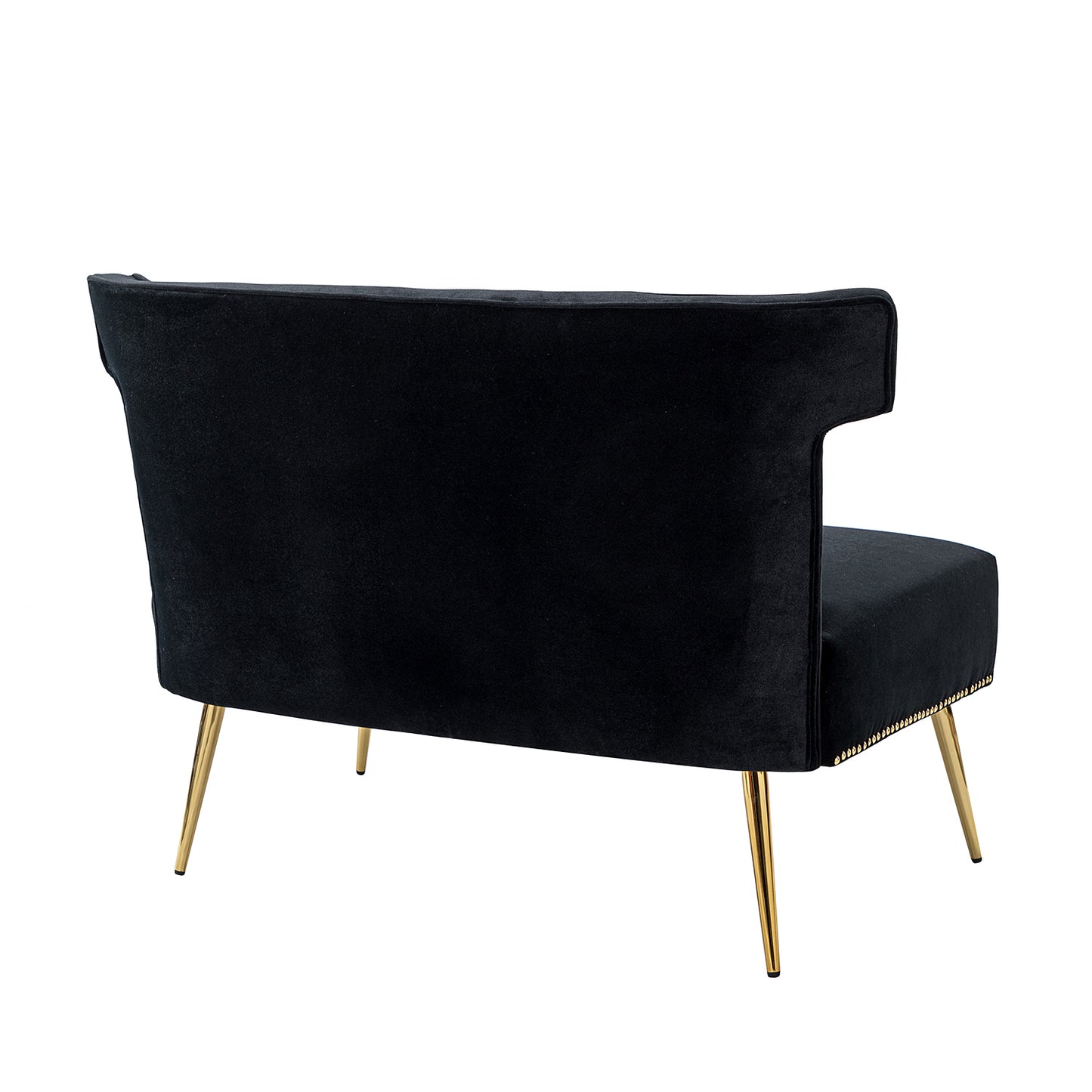 Aeneas Armless Loveseat BLACK