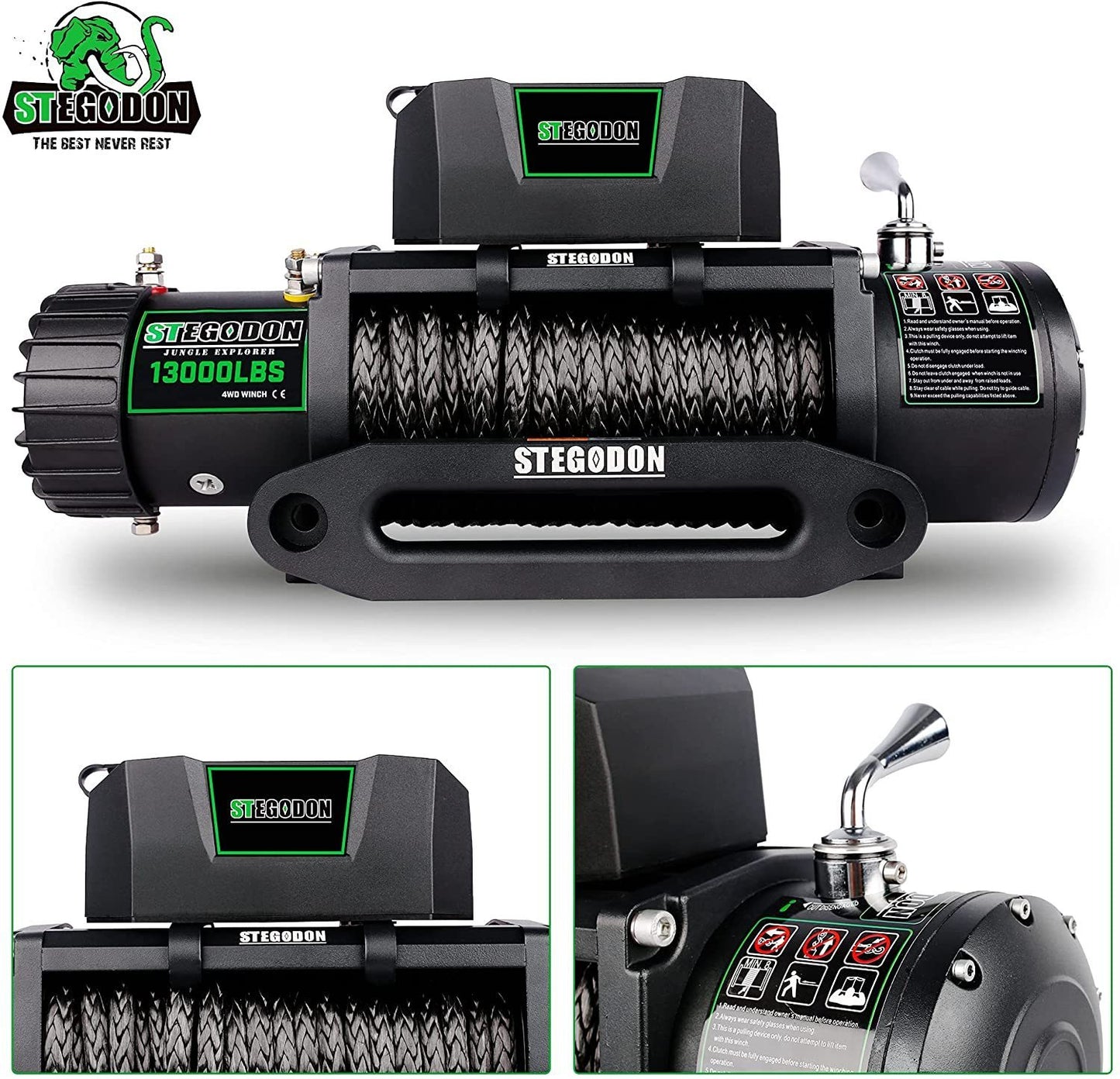 Heavy-Duty 13000 LBS Electric Winch T3 with Wireless and Wired Control