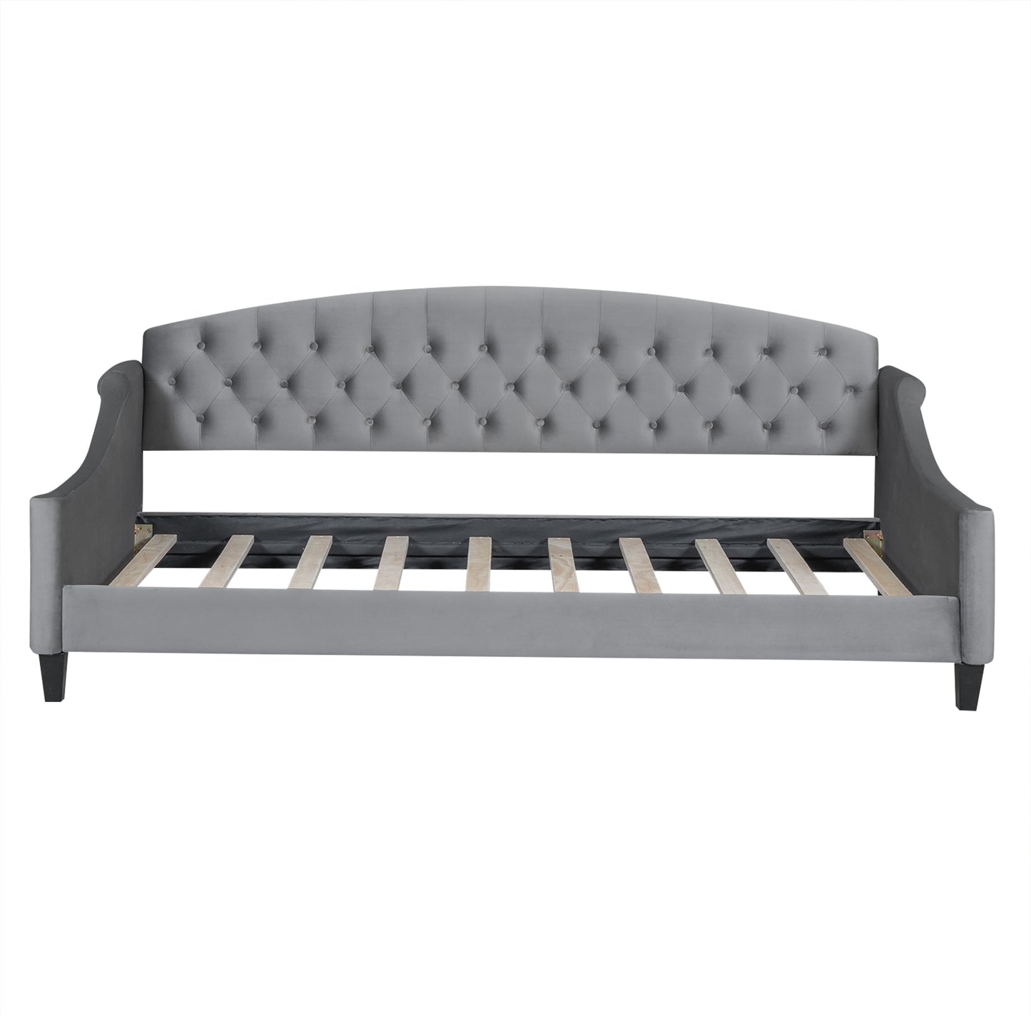 Modern Luxury Tufted Button Daybed,Twin,Gray(Expected Arrival Time:12.28)