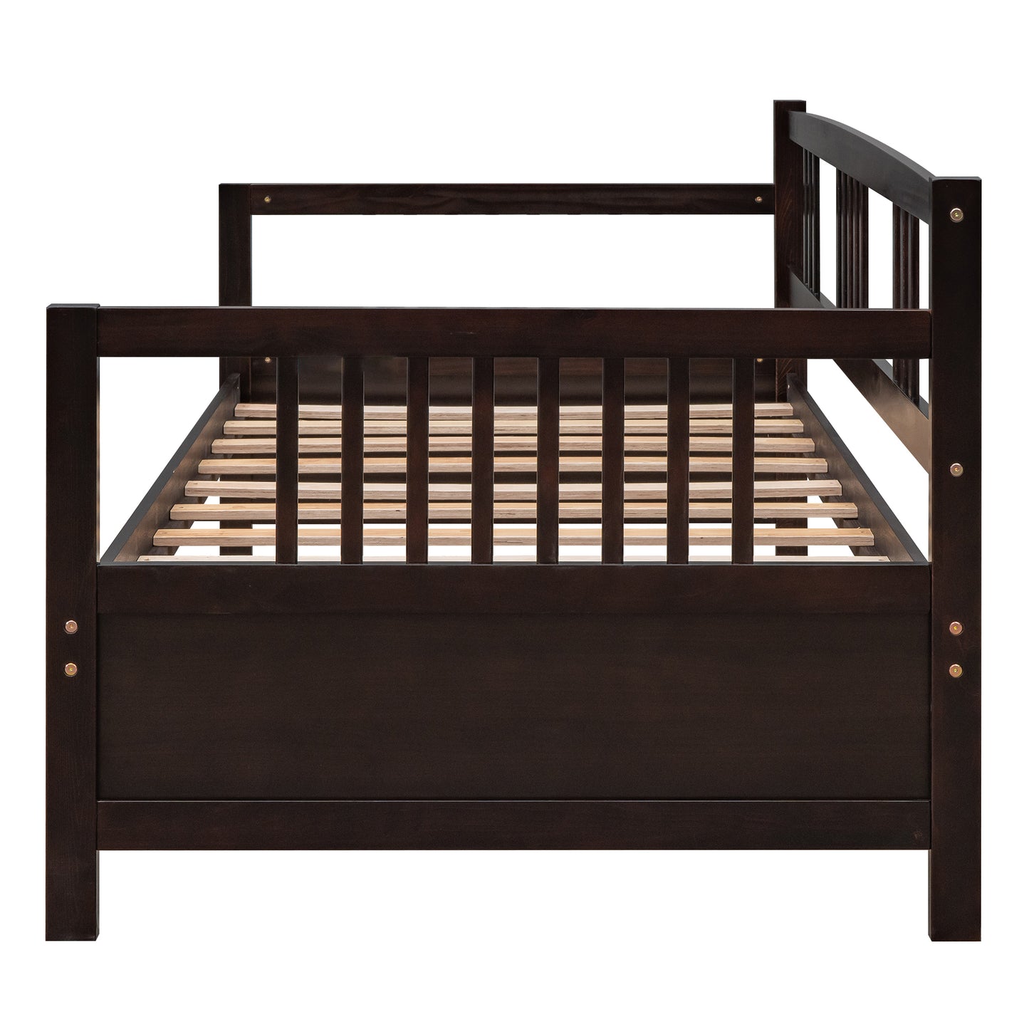 Modern Solid Wood Daybed, Multifunctional, Twin Size, Espresso (Previous SKU: WF191899AAP)