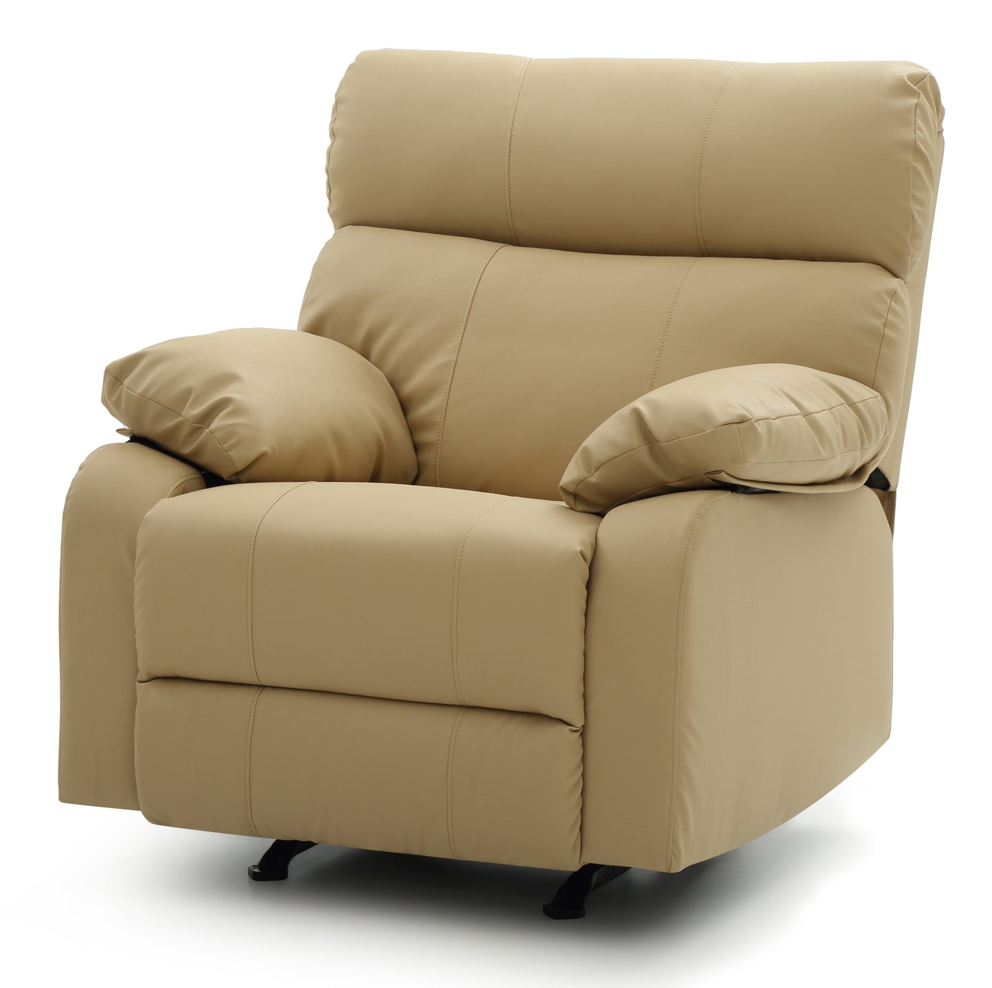 Manny G536-RC Beige Rocker Recliner with PU Material