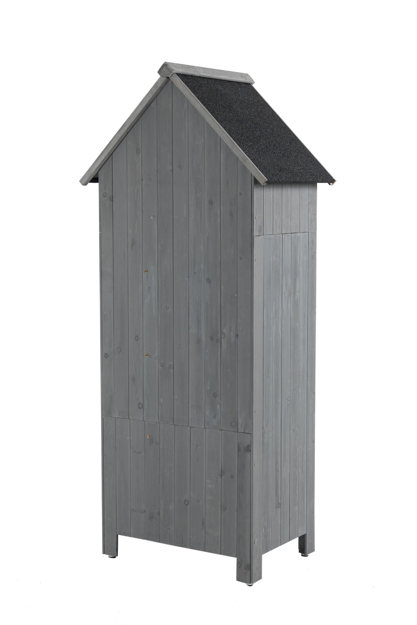 30.3"L X 21.3"W X 70.5"H Outdoor Storage Cabinet Tool Shed Wooden Garden Shed  Gray