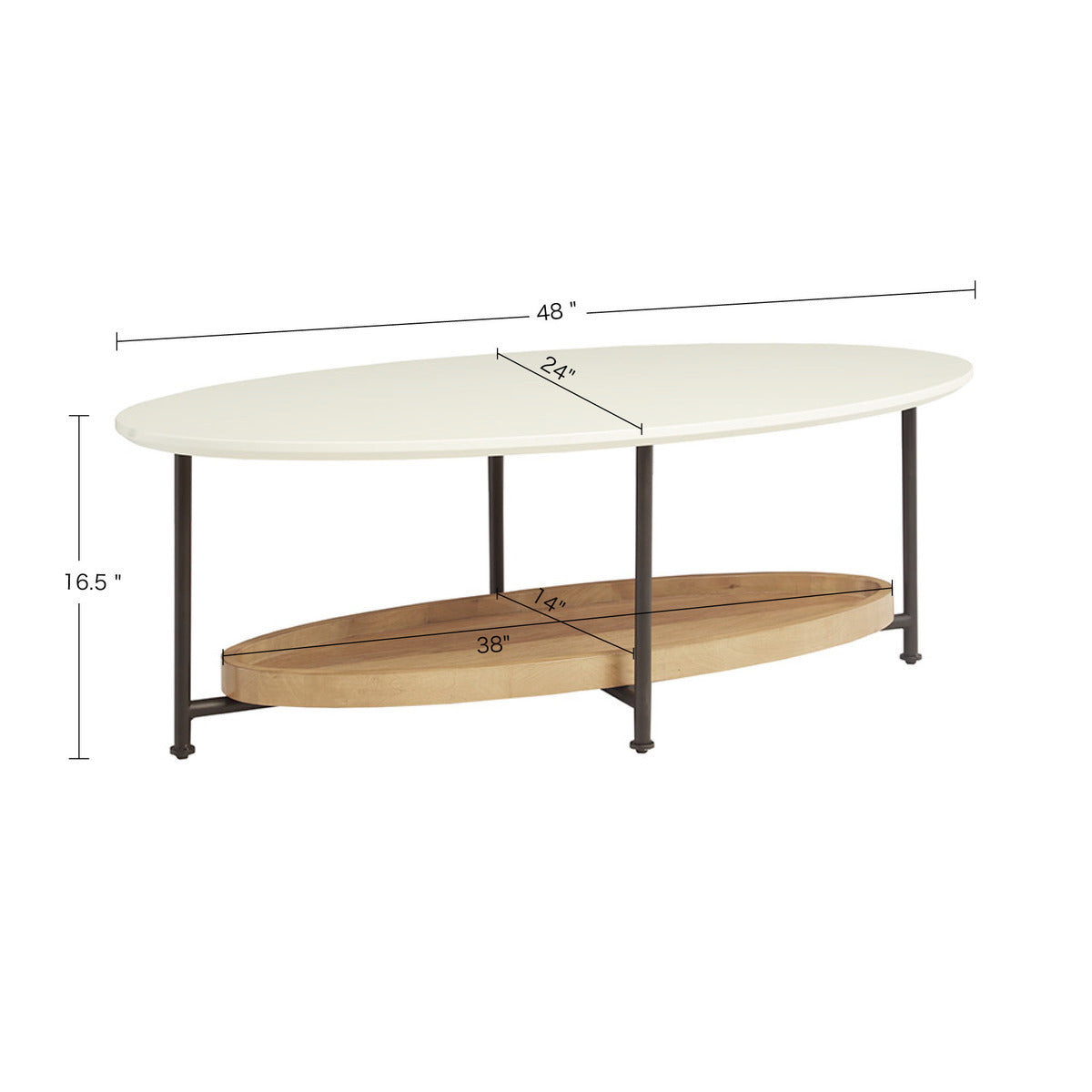 Madison Park Beaumont Oval Coffee Table