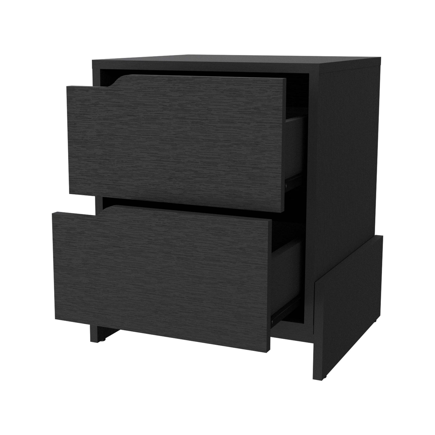 Ralston 2-Drawer Nightstand in Black