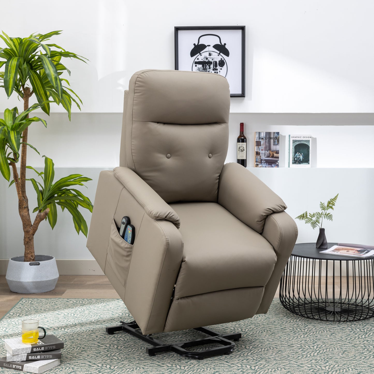 Electric Power Lift Massage Recliner Chair with Heating, Side Pocket, and Comfortable Design