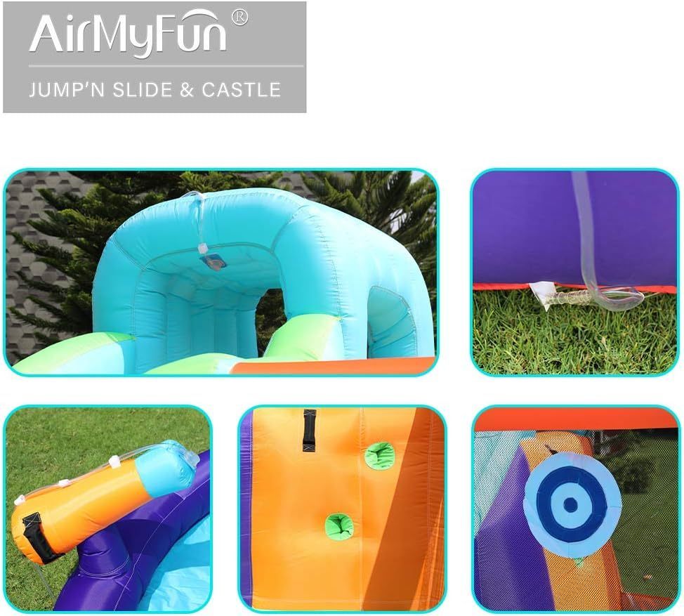 Inflatable Bounce House with Water Slide and Air Blower