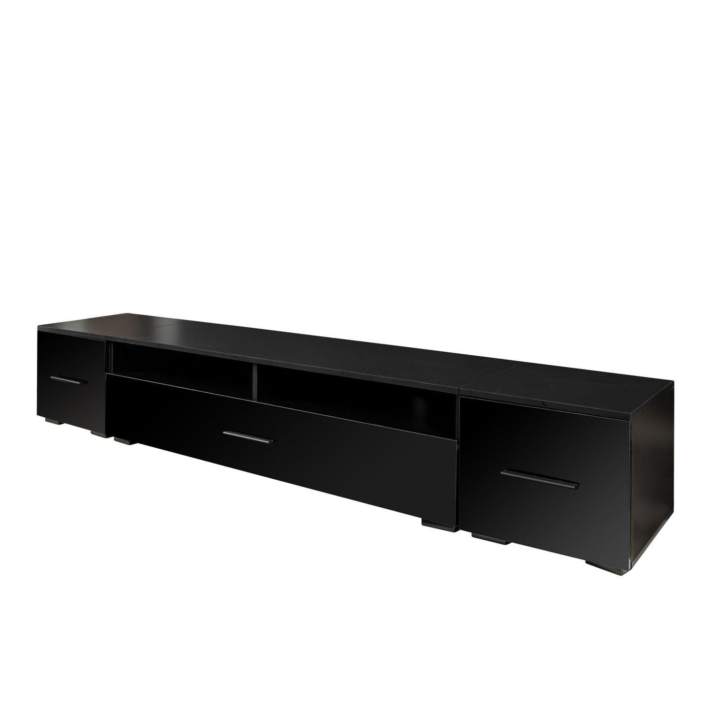 Modern LED TV Stand with Extended Design for 90+ Inch TVs