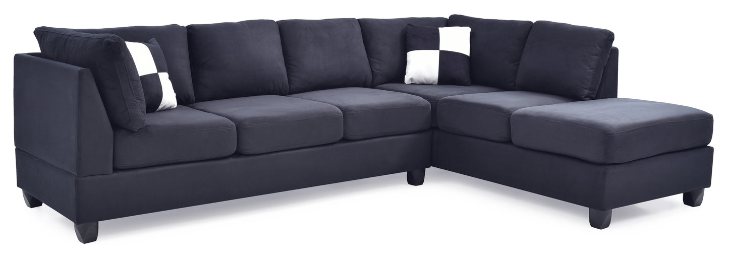 Malone G635B-SC Flexible Sectional Sofa (3 Boxes), Black