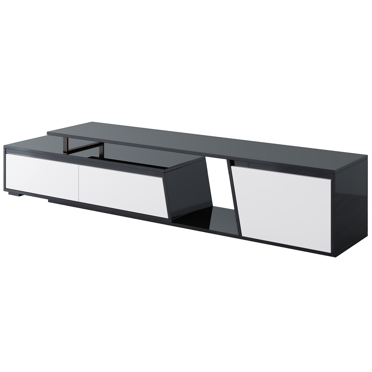 Sleek Rectangle Extendable TV Stand with Ample Storage for TVs Up to 100''