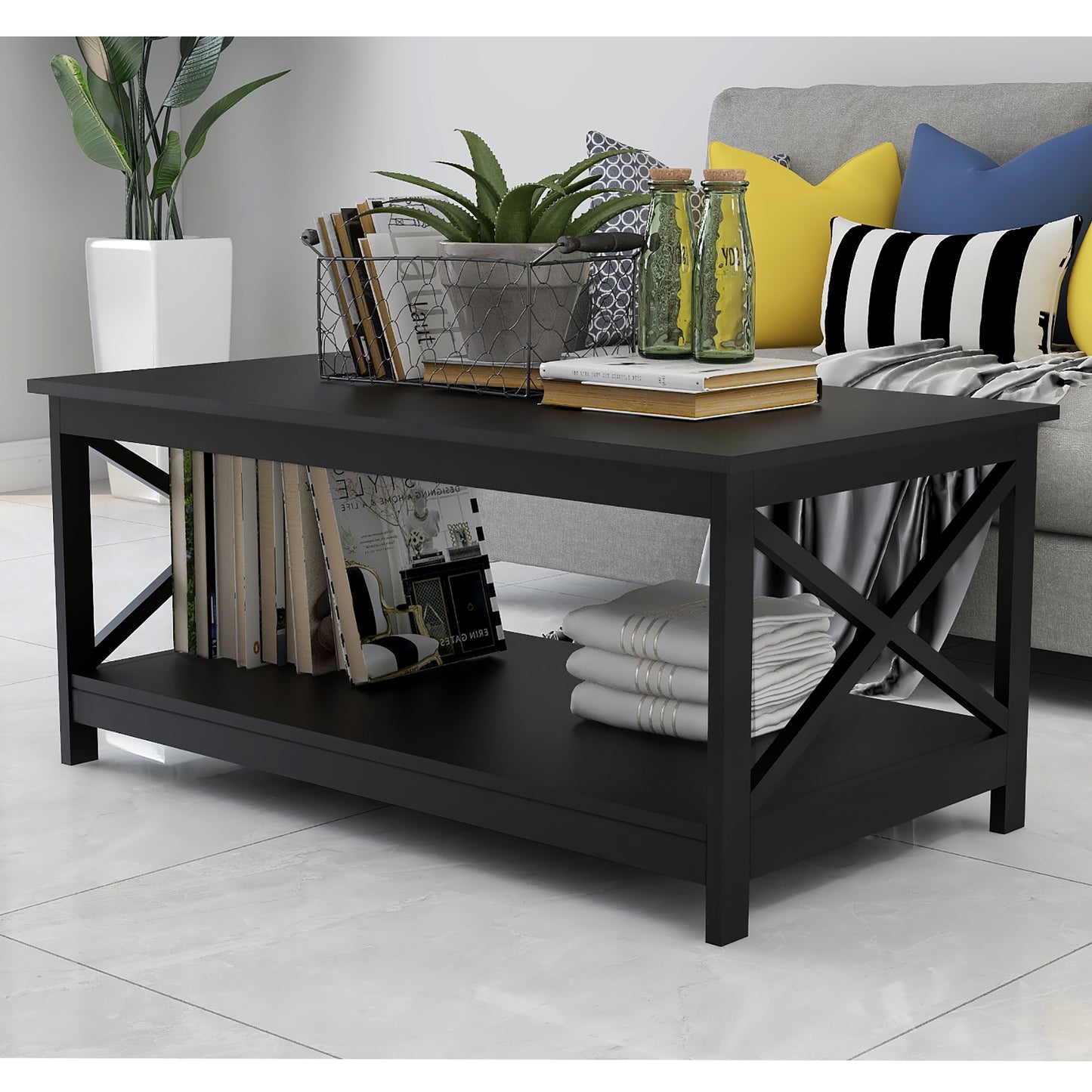 Oxford End Table in Stylish Black Finish