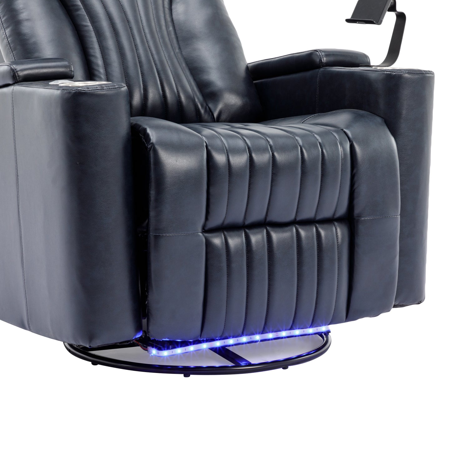 Ultimate Comfort 270° Power Swivel Recliner with Home Theater Features, Blue
Ultimate Comfort 270° Power Swivel Recliner with Home Theater Features, Blue