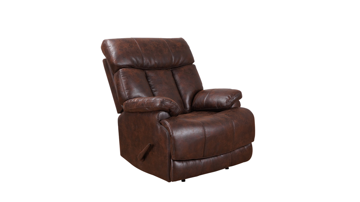 Prague Faux Leather Manual Recliner with Long Handle