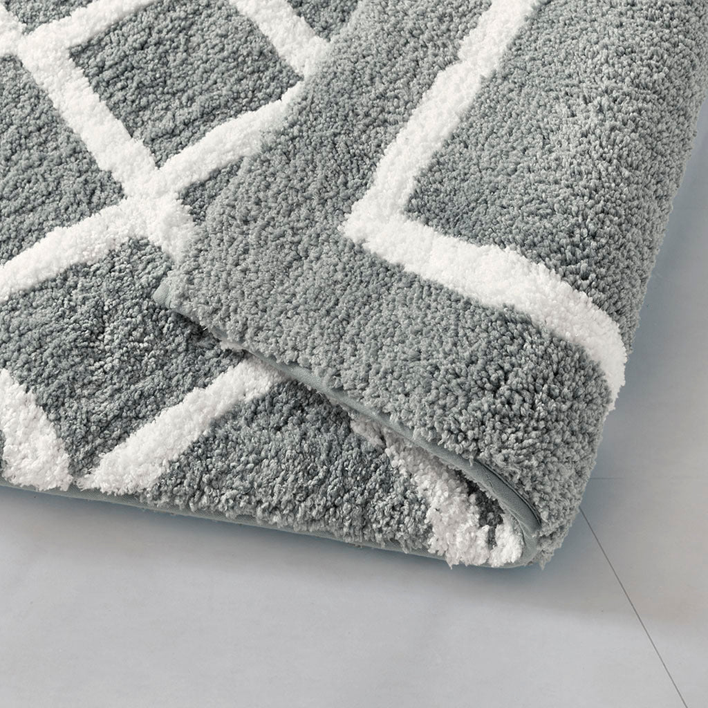 Two-in-One Reversible High Pile Microfiber Bath Rug