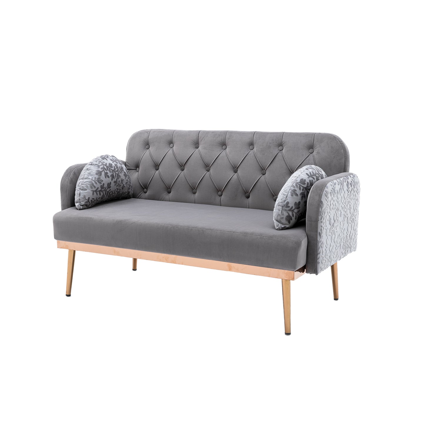 Velvet  Sofa , Accent sofa .loveseat sofa with metal feet