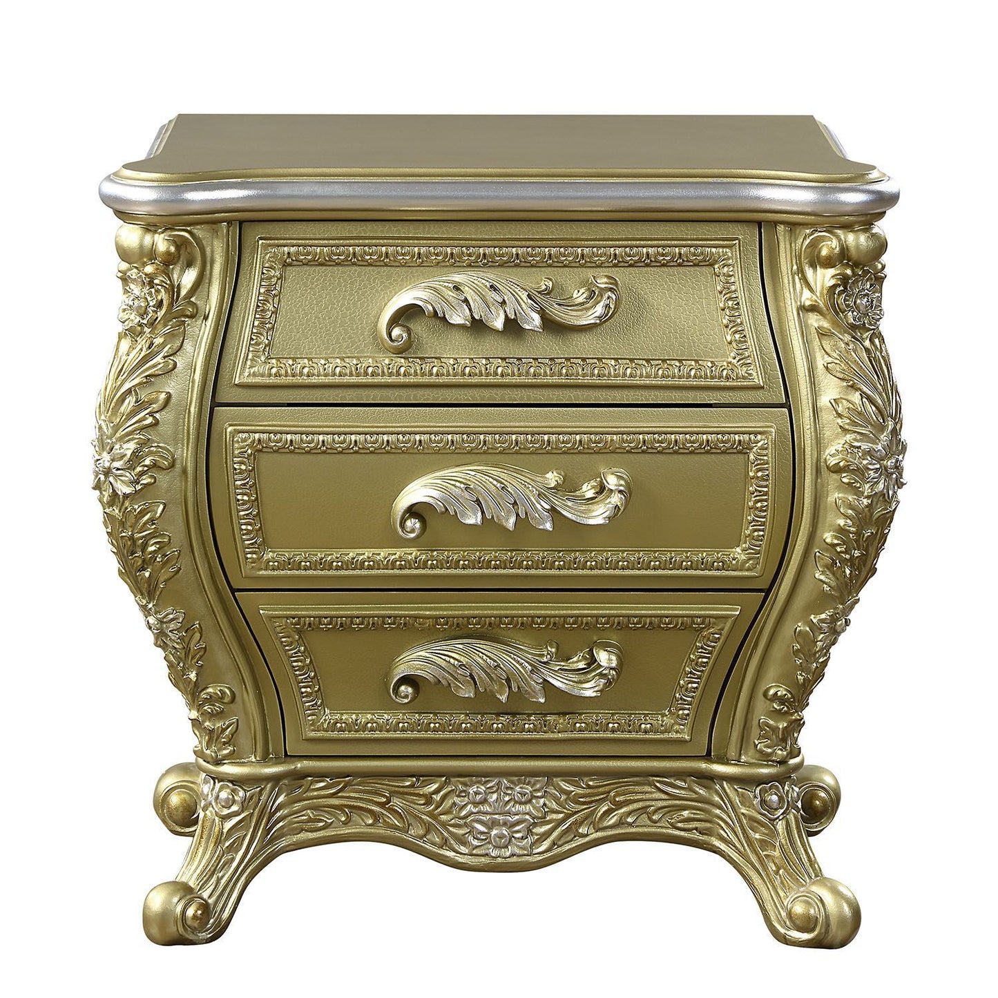 Cabriole NIGHTSTAND Gold Finish BD01464