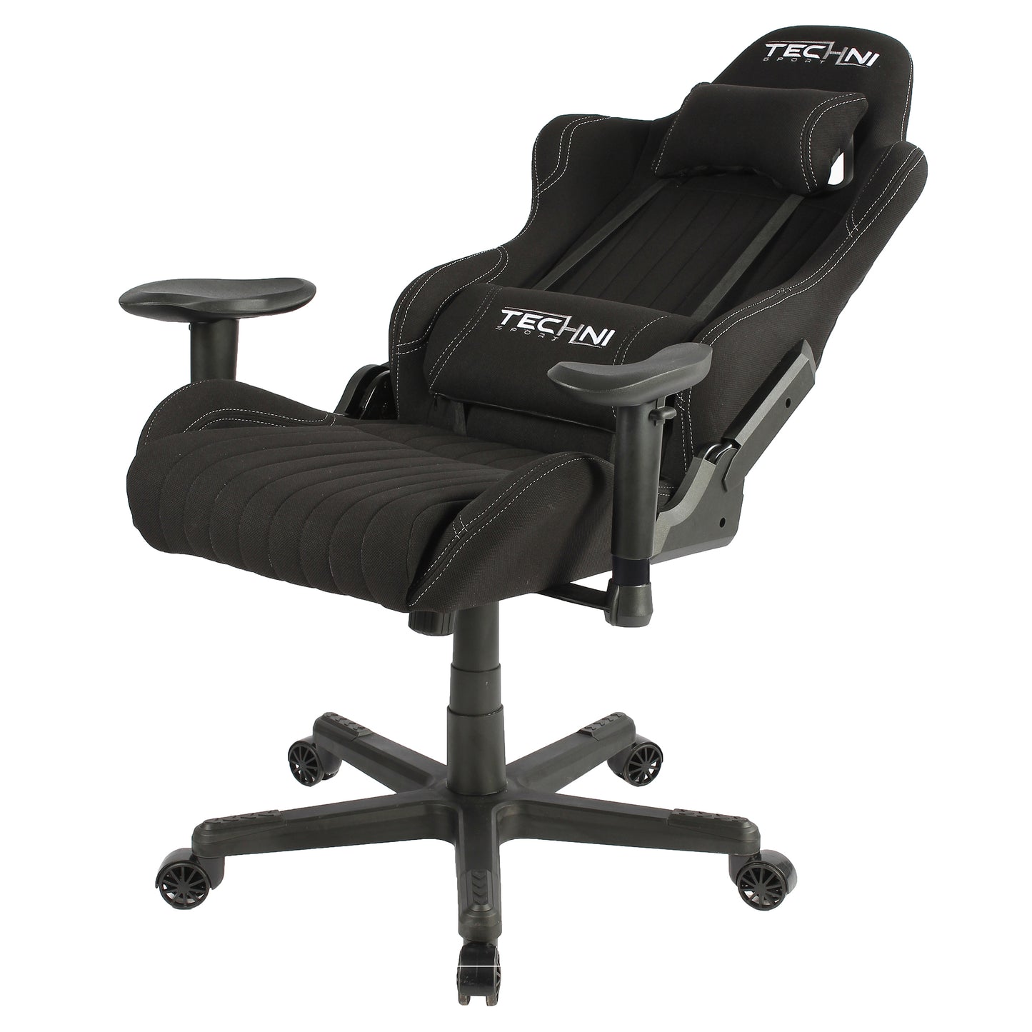 Techni Sport TS-F44 Fabric Ergonomic High Back Racer Style PC Gaming Chair, Black