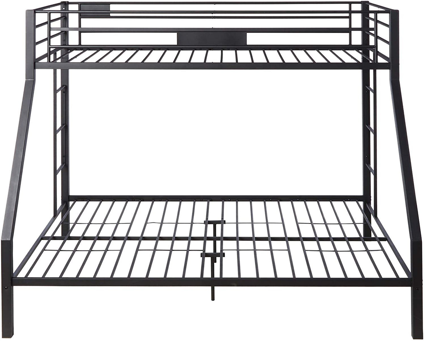 Sandy Black Metal Bunk Bed with Twin XL/Queen Size Configuration