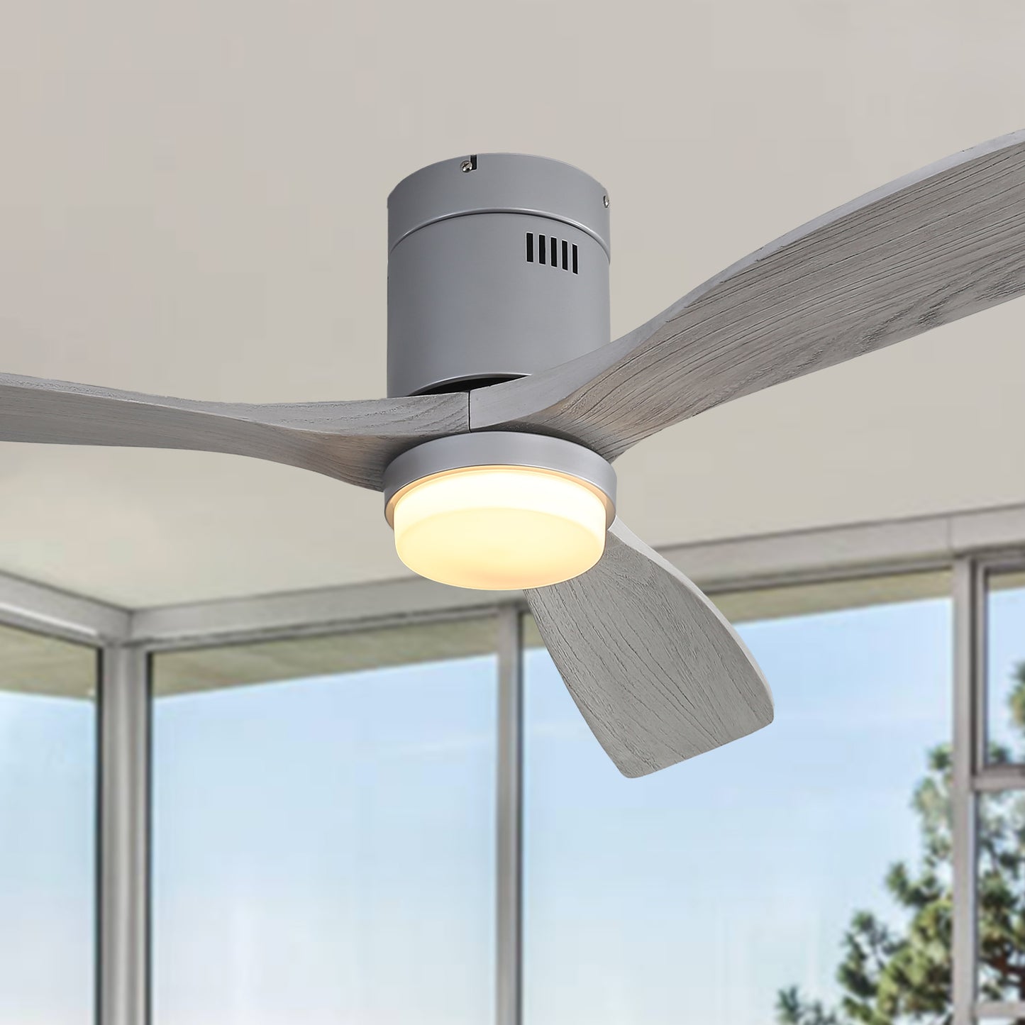 Sophisticated 52-Inch Indoor Ceiling Fan with 6 Speed Remote and Elegant Design