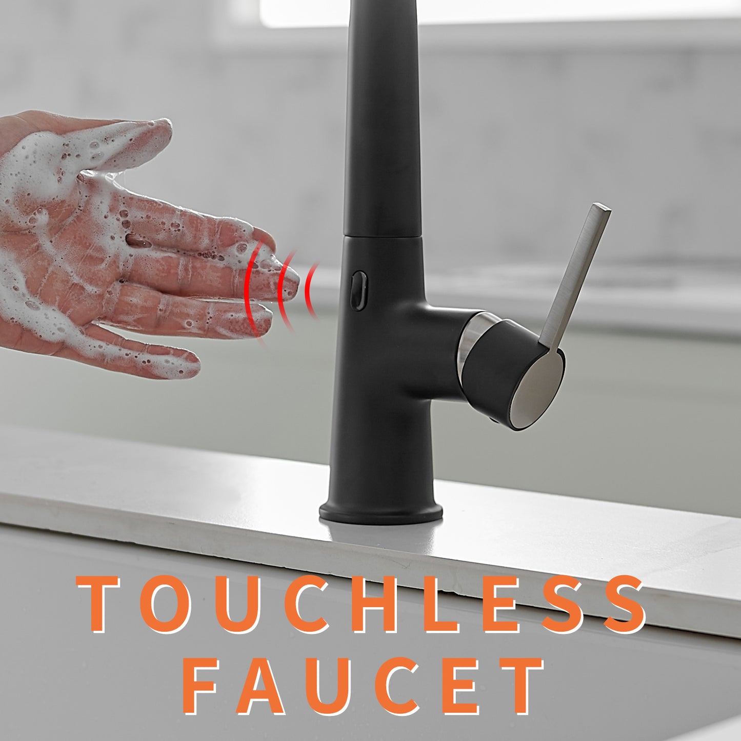 Touchless Kitchen Faucet,Hands Free Automatic Smart Kitchen Faucet