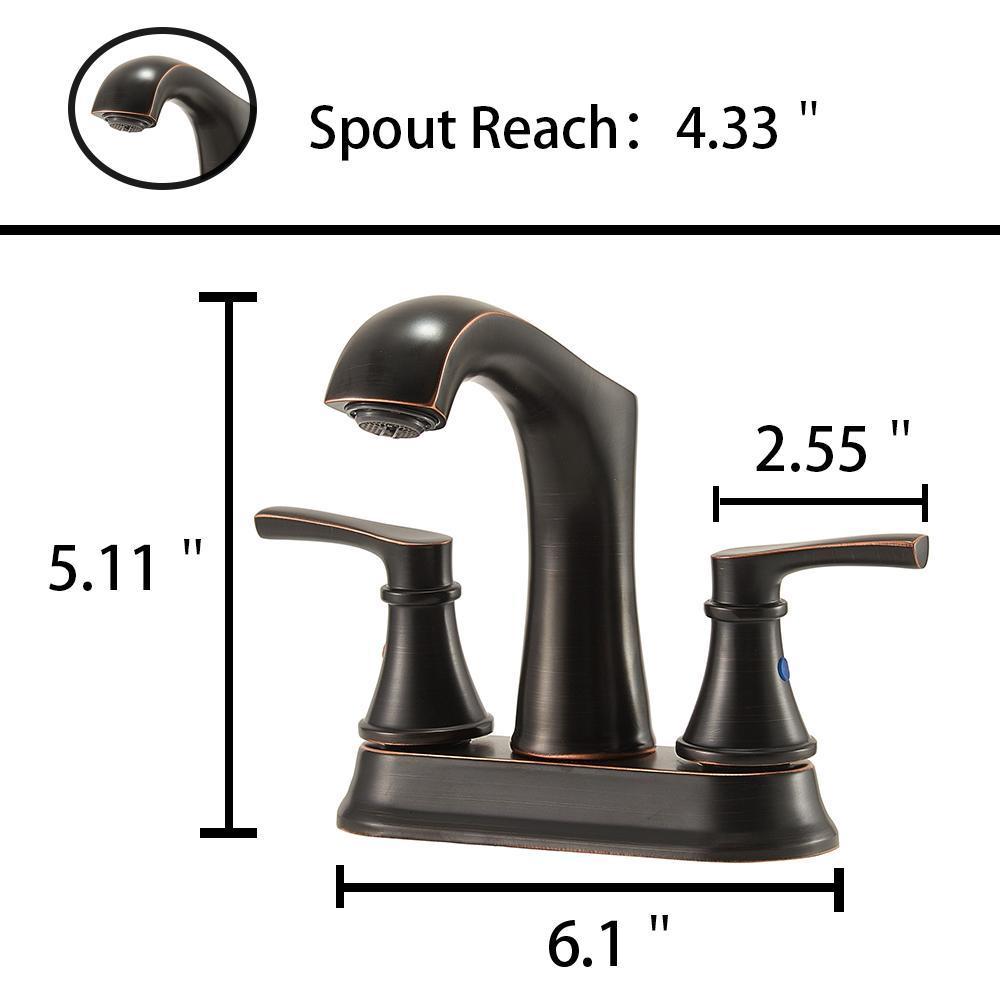 Elegant Oil Rubbed Bronze Bathroom Sink Faucet with Dual Handles and Vintage Design