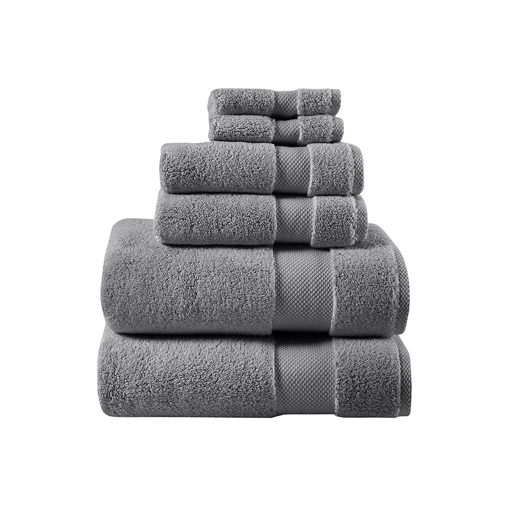 Luxurious 6-Piece Cotton Bath Towel Set with 1000gsm Luxe Feel