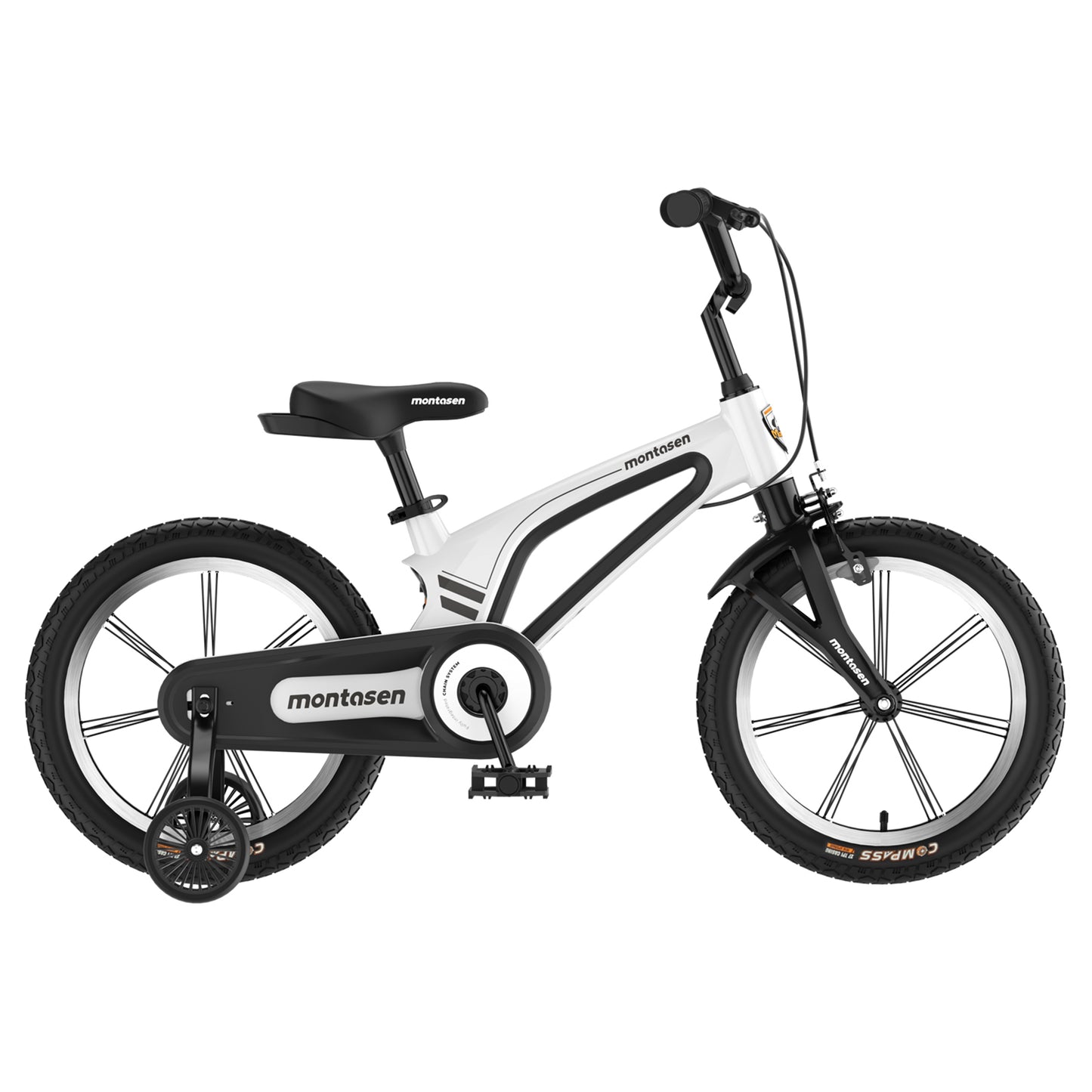 16" Kids Bike for Girls and Boys, Magnesium Alloy Frame with Auxiliary Wheel, Kids Single Speed Cruiser Bike.