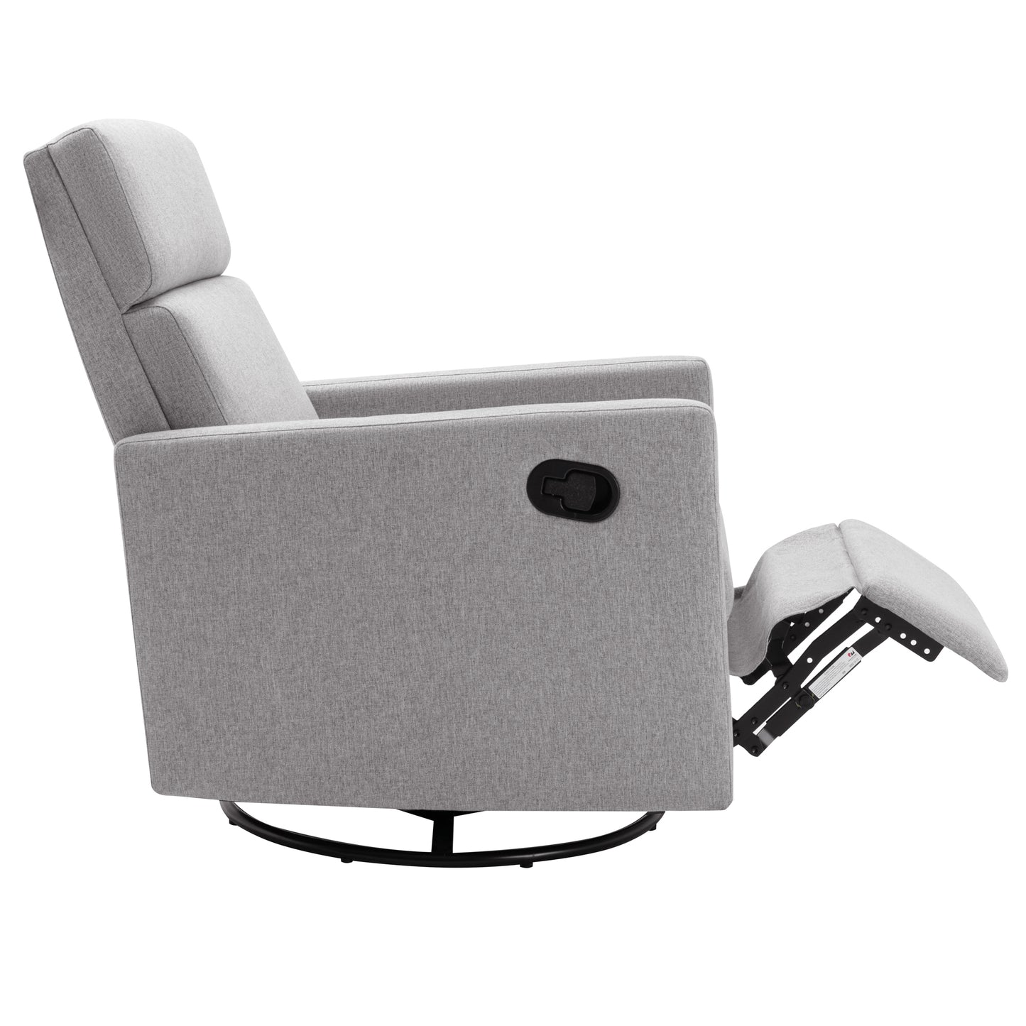 Gray Swivel Rocking Recliner Chair with Modern Design