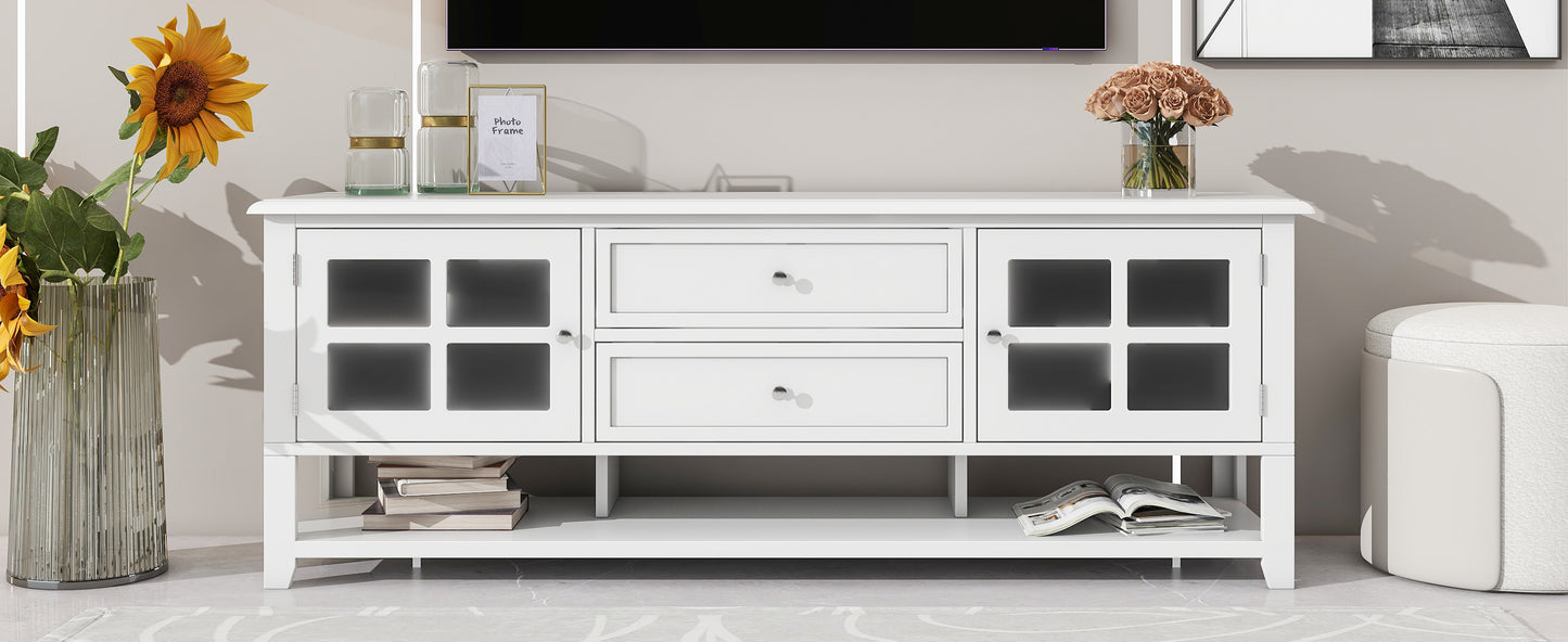 Elegant 60-Inch TV Stand with Versatile Storage Options and Contemporary Style