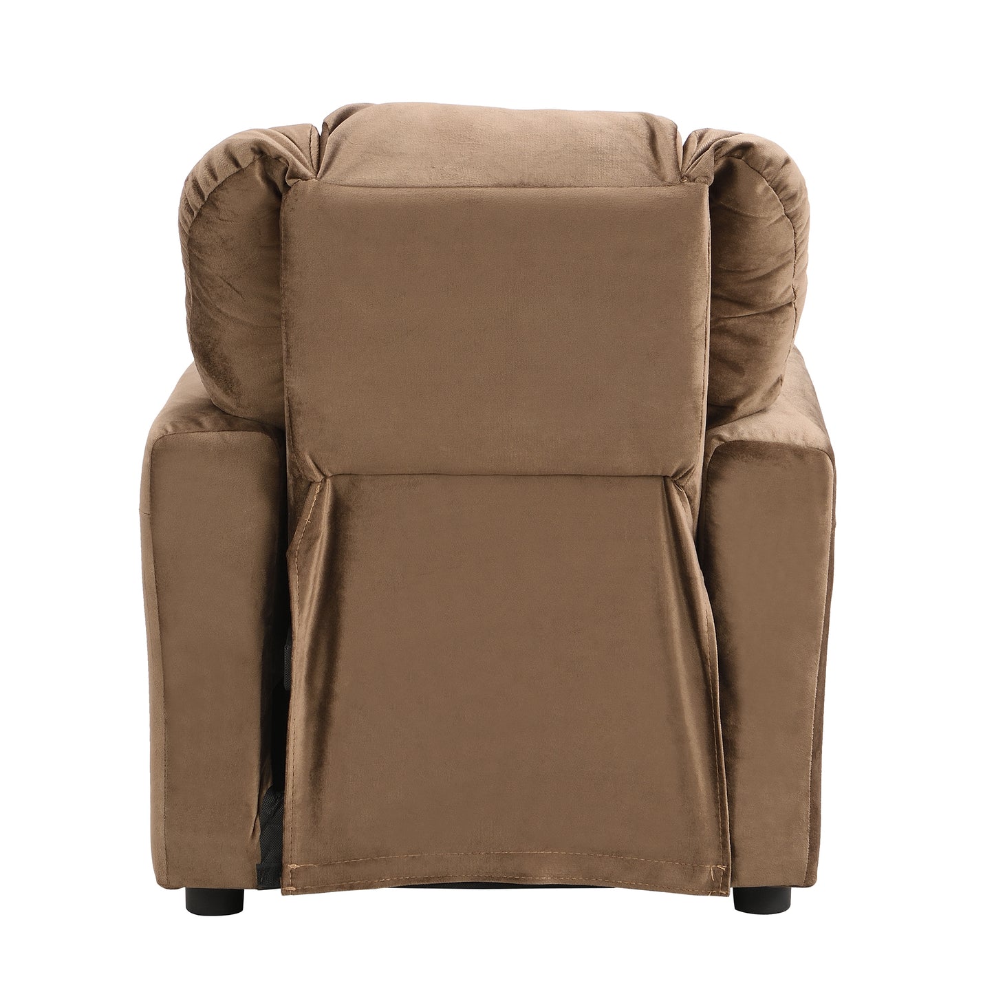 Kids Velvet Recliner Chair with Cup Holder and Footrest