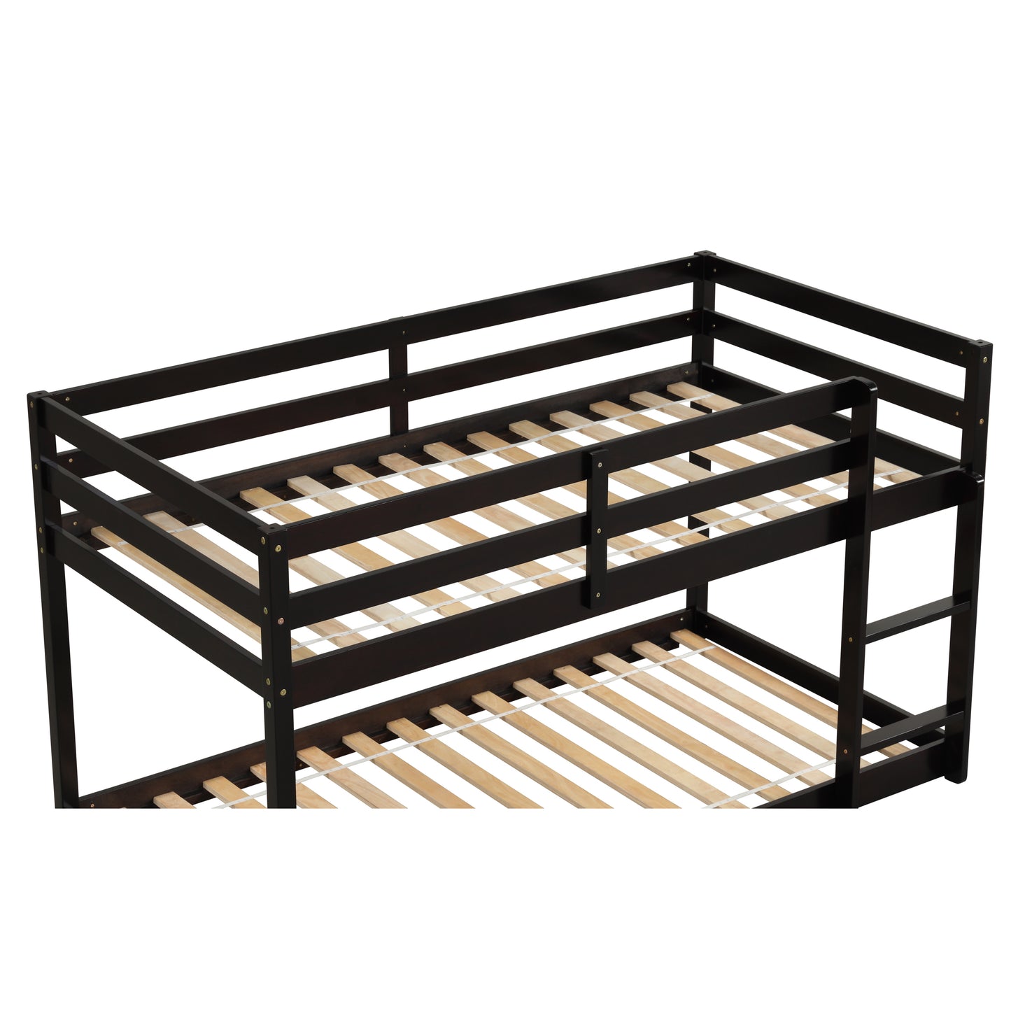 Spacious Espresso Twin Bunk Bed