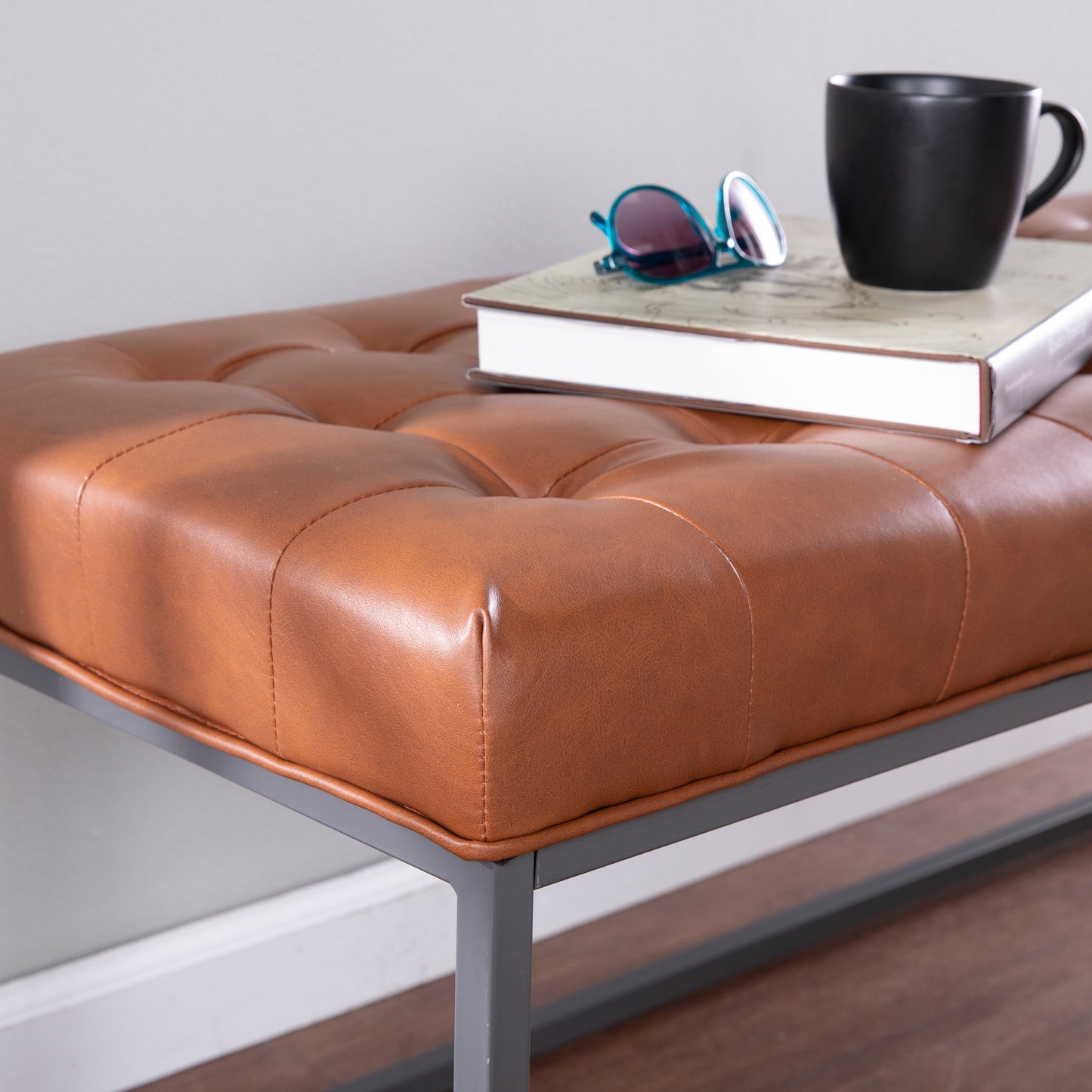 Ciarin Upholstered Hallway Bench - Brown