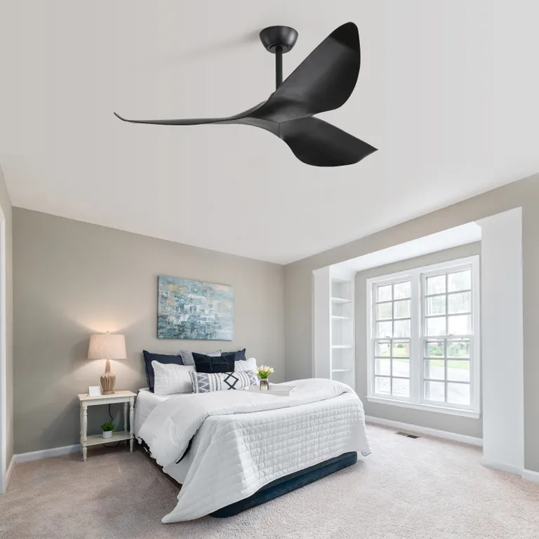 Ceiling Fan With Dimmable Remote Control & Reversible Wood Blade Motor