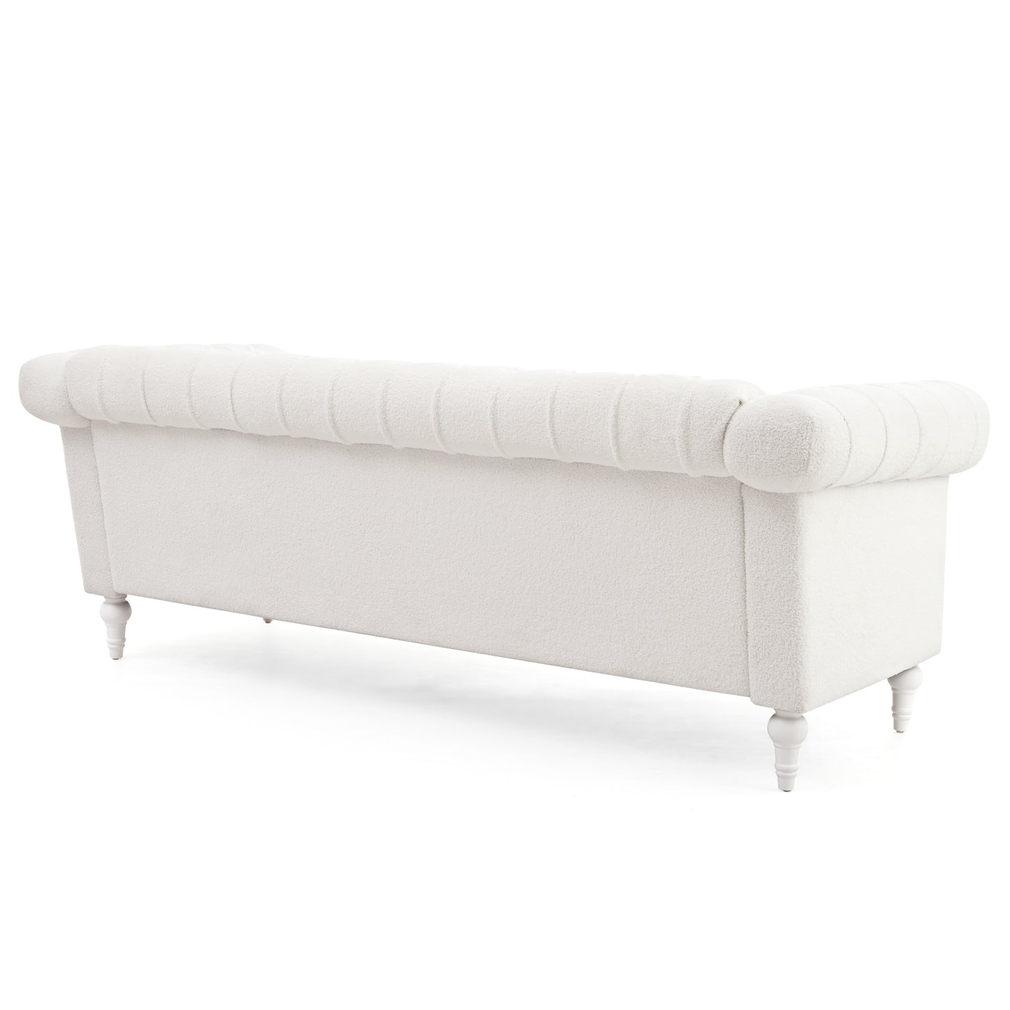 Traditional Bubble Nails Square Arm Sofa with Removable Cushions