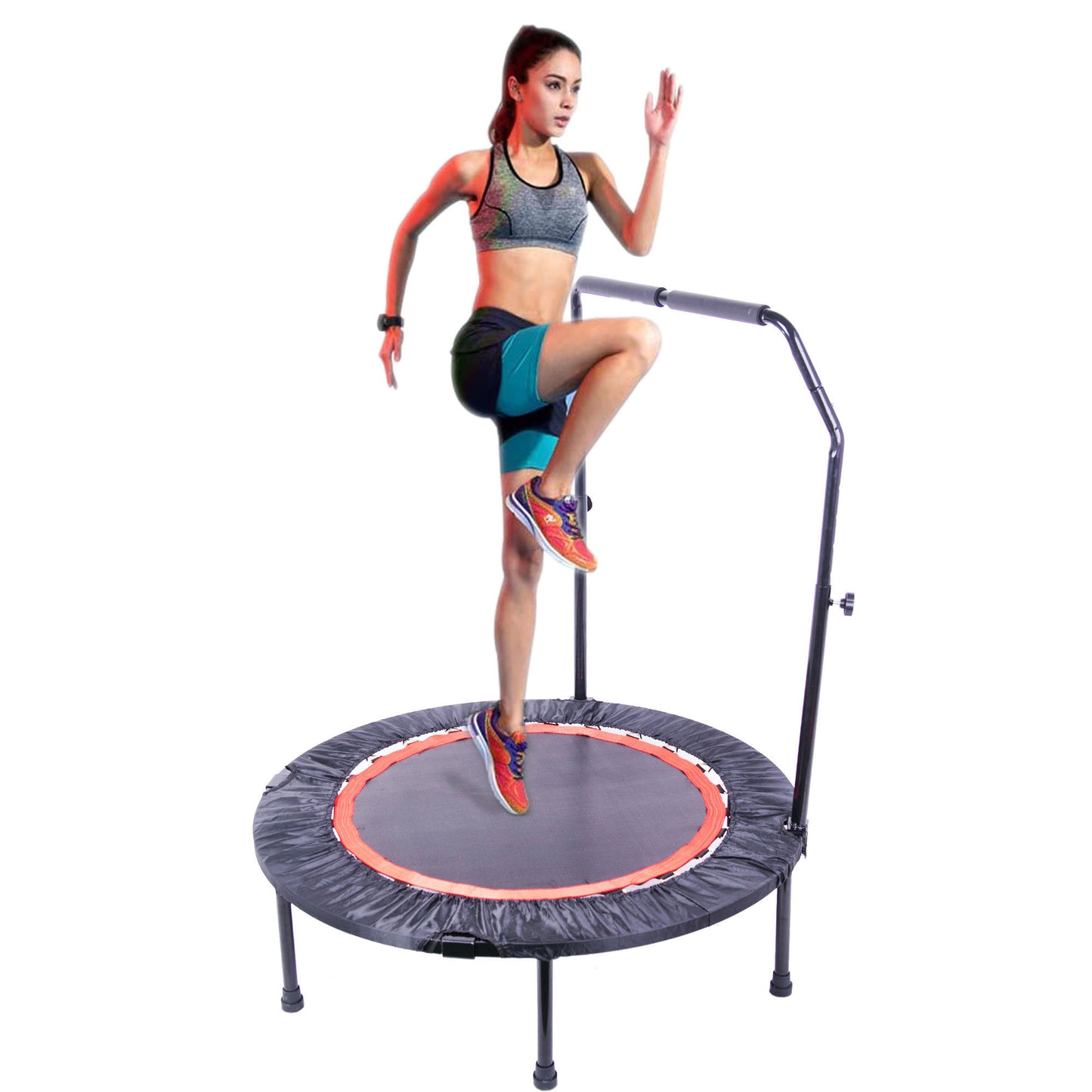 40 Inch Mini Exercise Trampoline for Adults or Kids  Indoor Fitness Rebounder Trampoline with Safety Pad  Max. Load 300LBS