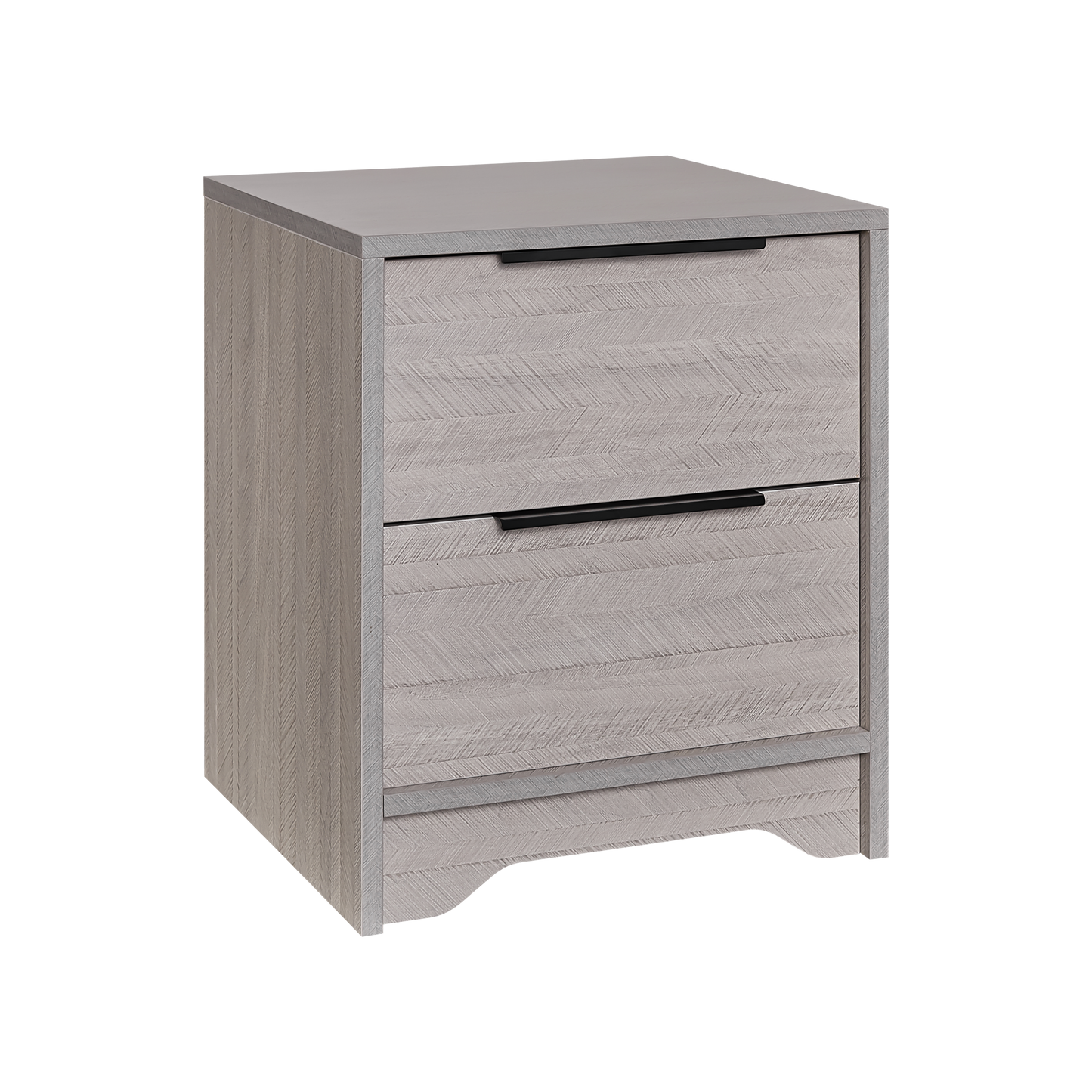 Wooden 2 drawers nightstand