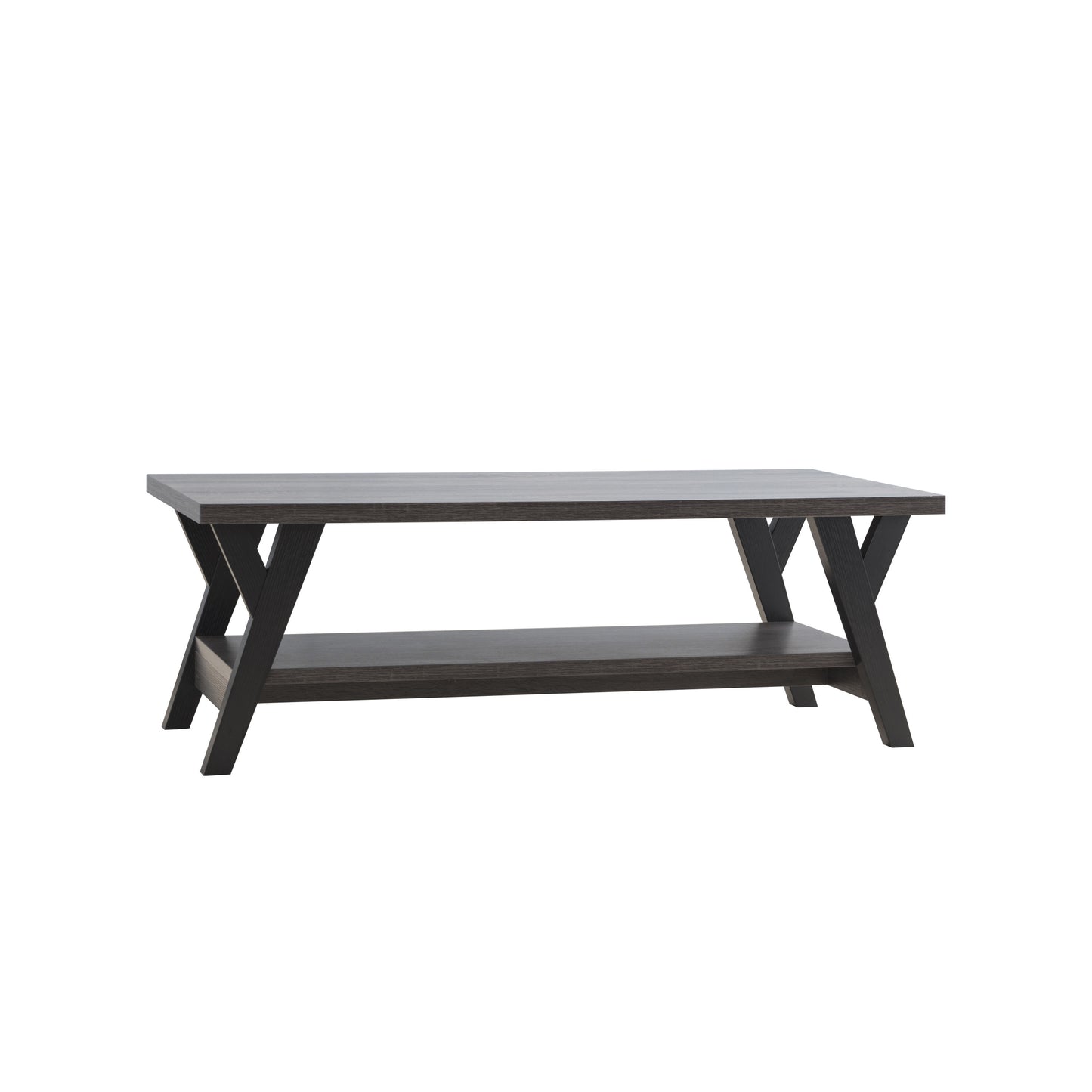Grey and Black Distressed Coffee Table